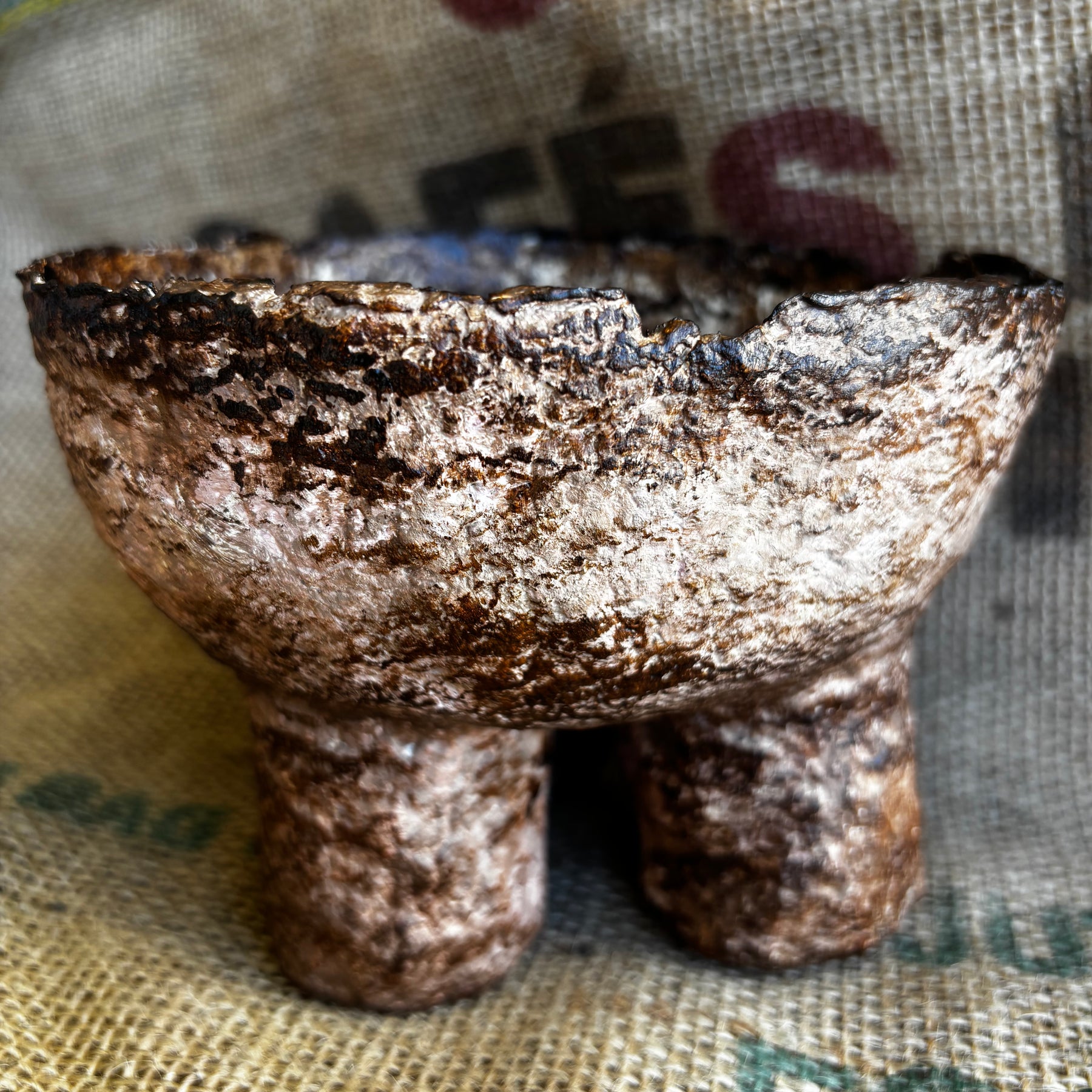 Unique 3 cubby legs vessel