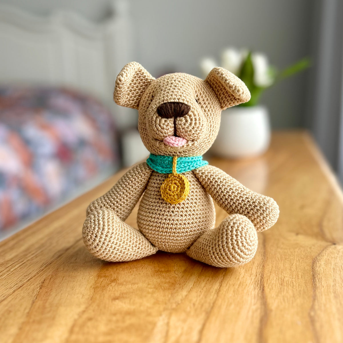 Milo the Handmade Crochet Puppy | 100% Cotton Toy | Ready to Ship