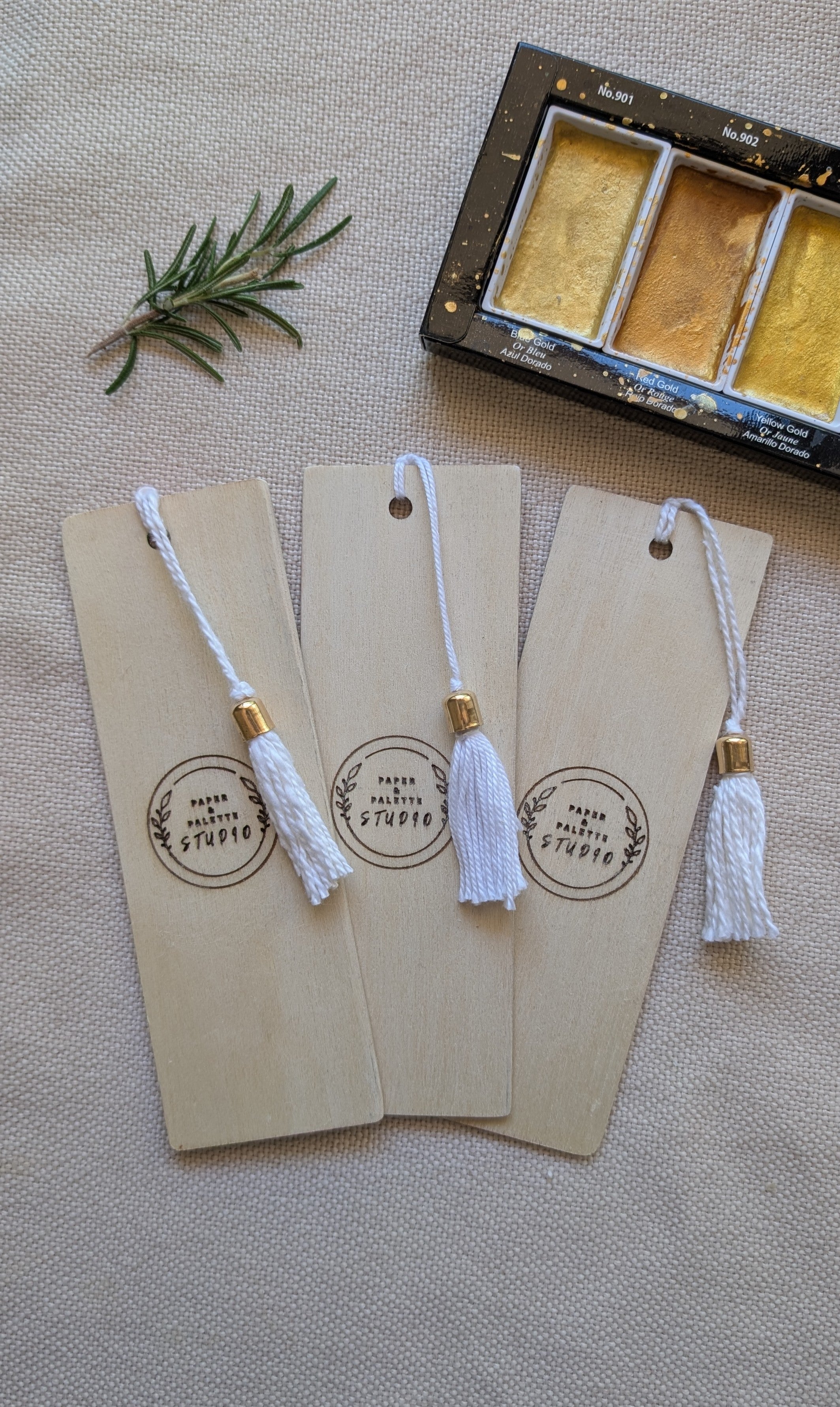 Handpainted Watercolour | Botanical Wooden Bookmark | Easter Gift for Book Lovers | Choose Your Design