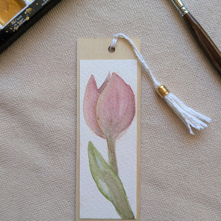 Handpainted Watercolour | Botanical Wooden Bookmark | Easter Gift for Book Lovers | Choose Your Design