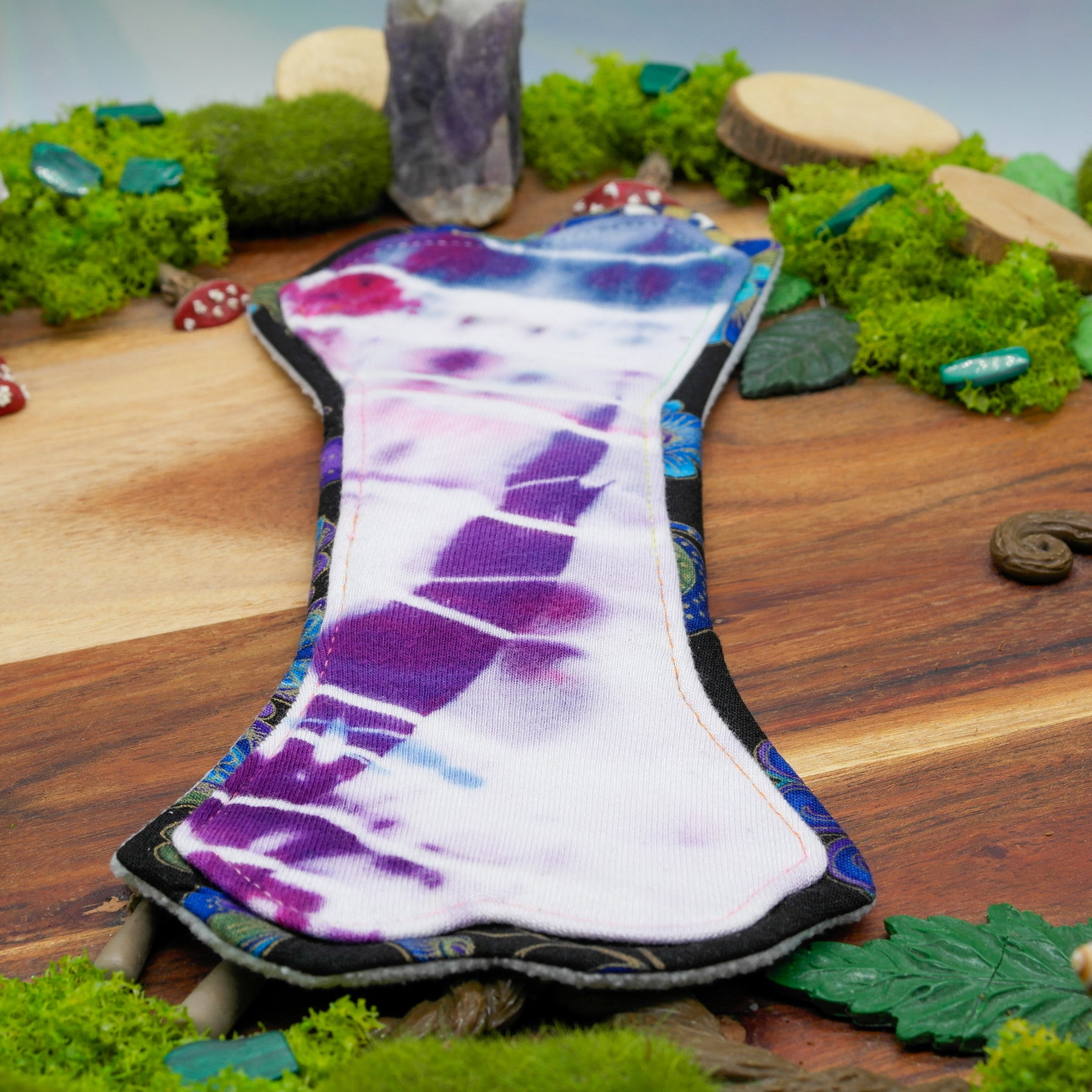 Handmade Reusable cloth pad 10" Moderate (LOA) - peacock