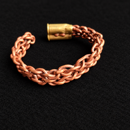 Handmade Interlinked Copper Chain Bracelet B029
