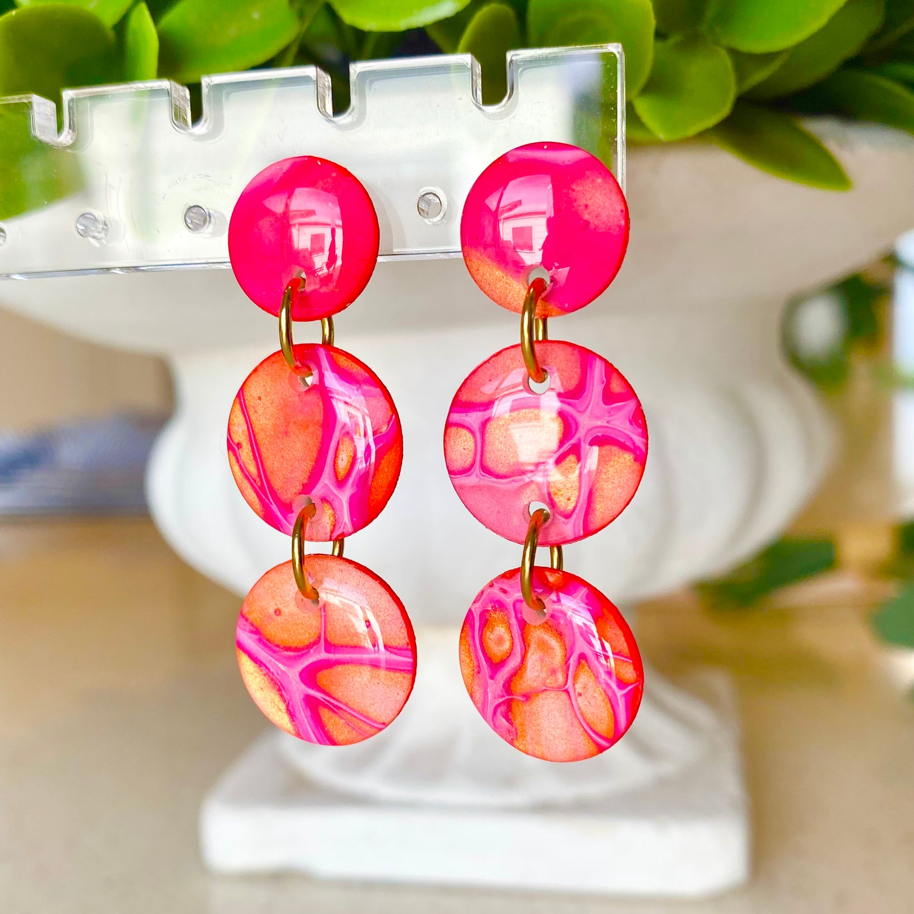 Pretty Artisan Stud Dangle Earrings