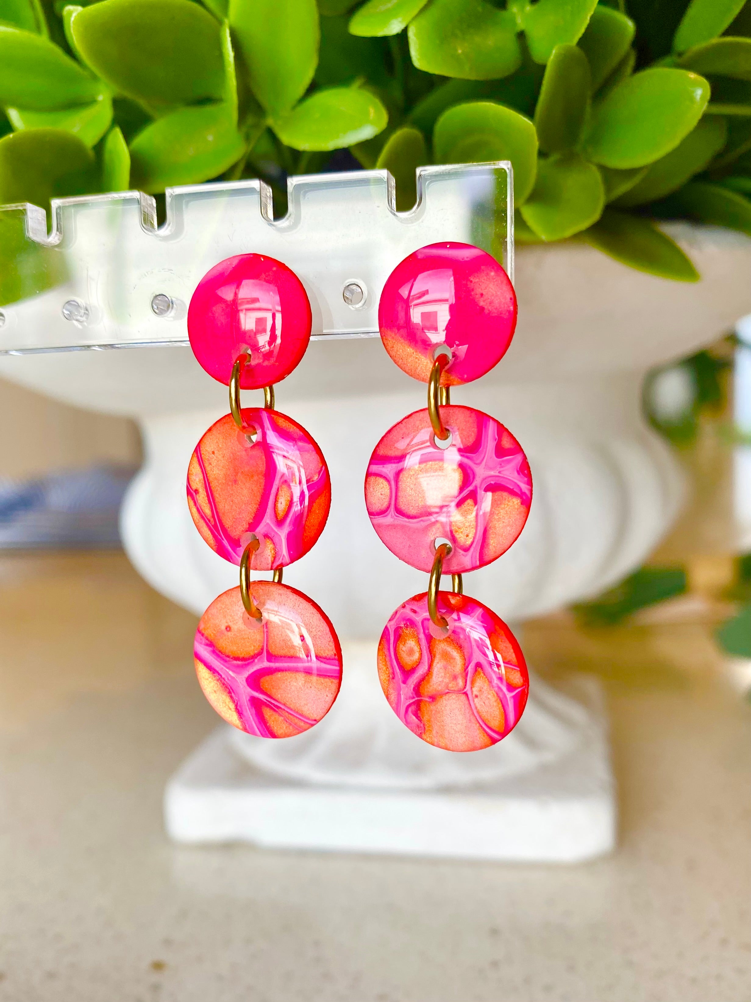 Pretty Artisan Stud Dangle Earrings