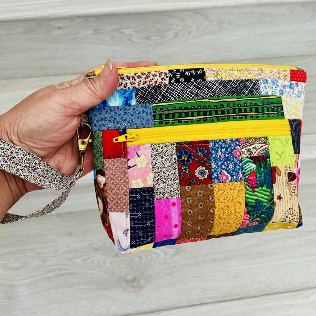 Happy Scrappy Wristlet Purse