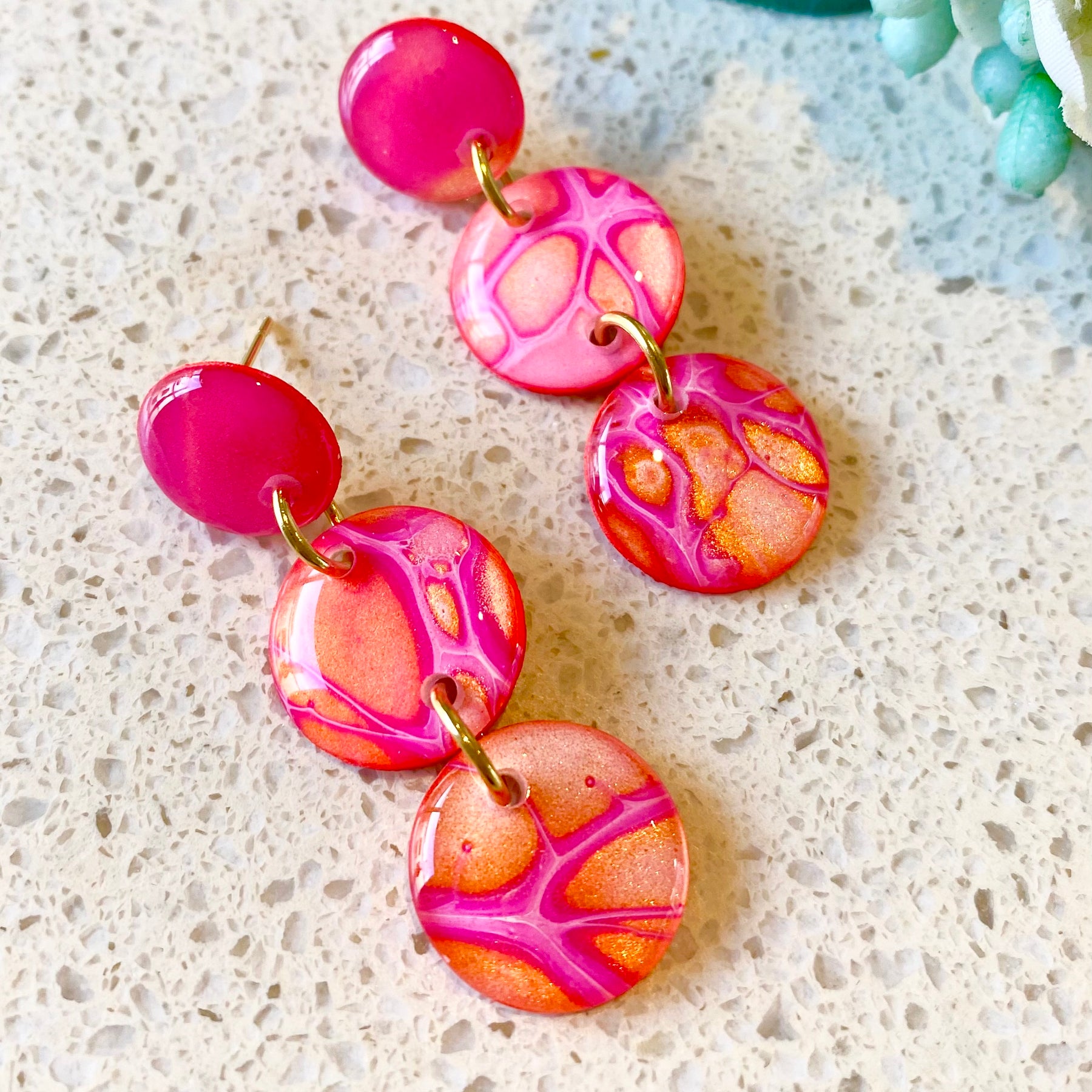 Pretty Artisan Stud Dangle Earrings