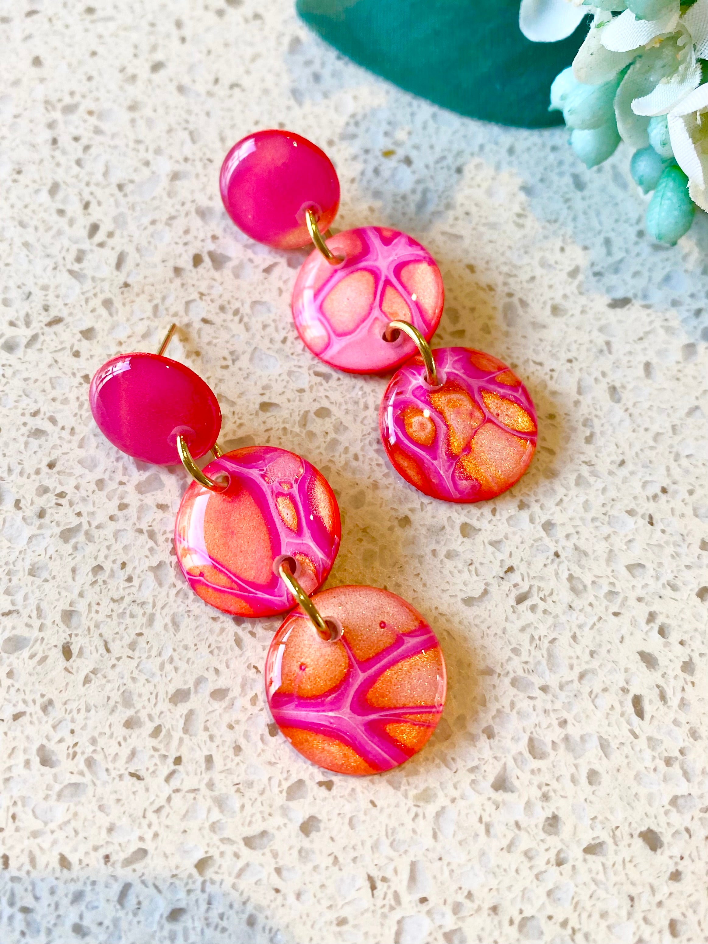 Pretty Artisan Stud Dangle Earrings