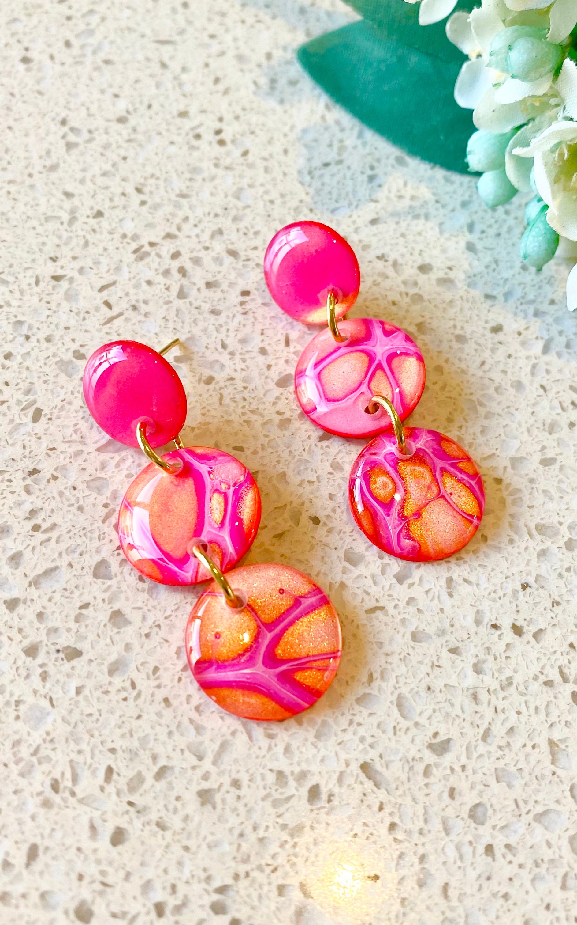 Pretty Artisan Stud Dangle Earrings