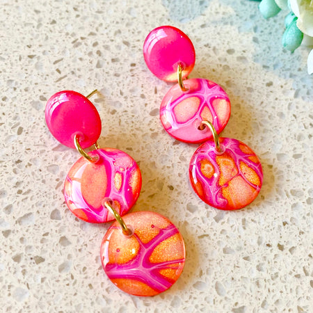 Pretty Artisan Stud Dangle Earrings