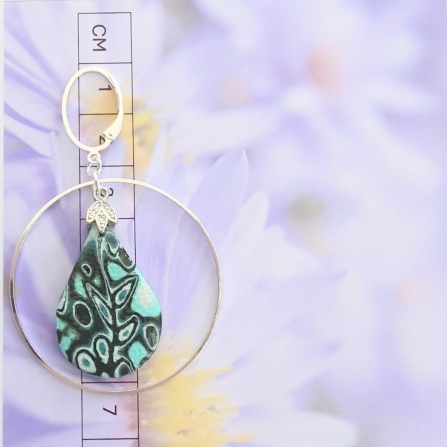 Aqua Mokume Gane Earrings
