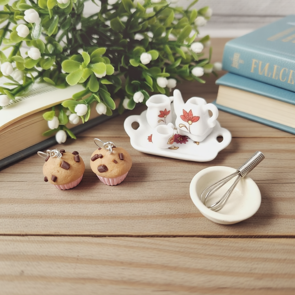 Novelty Miniature Food Earrings - Biscuits, Pancakes, Muffins, Hotdogs, donuts, lemons