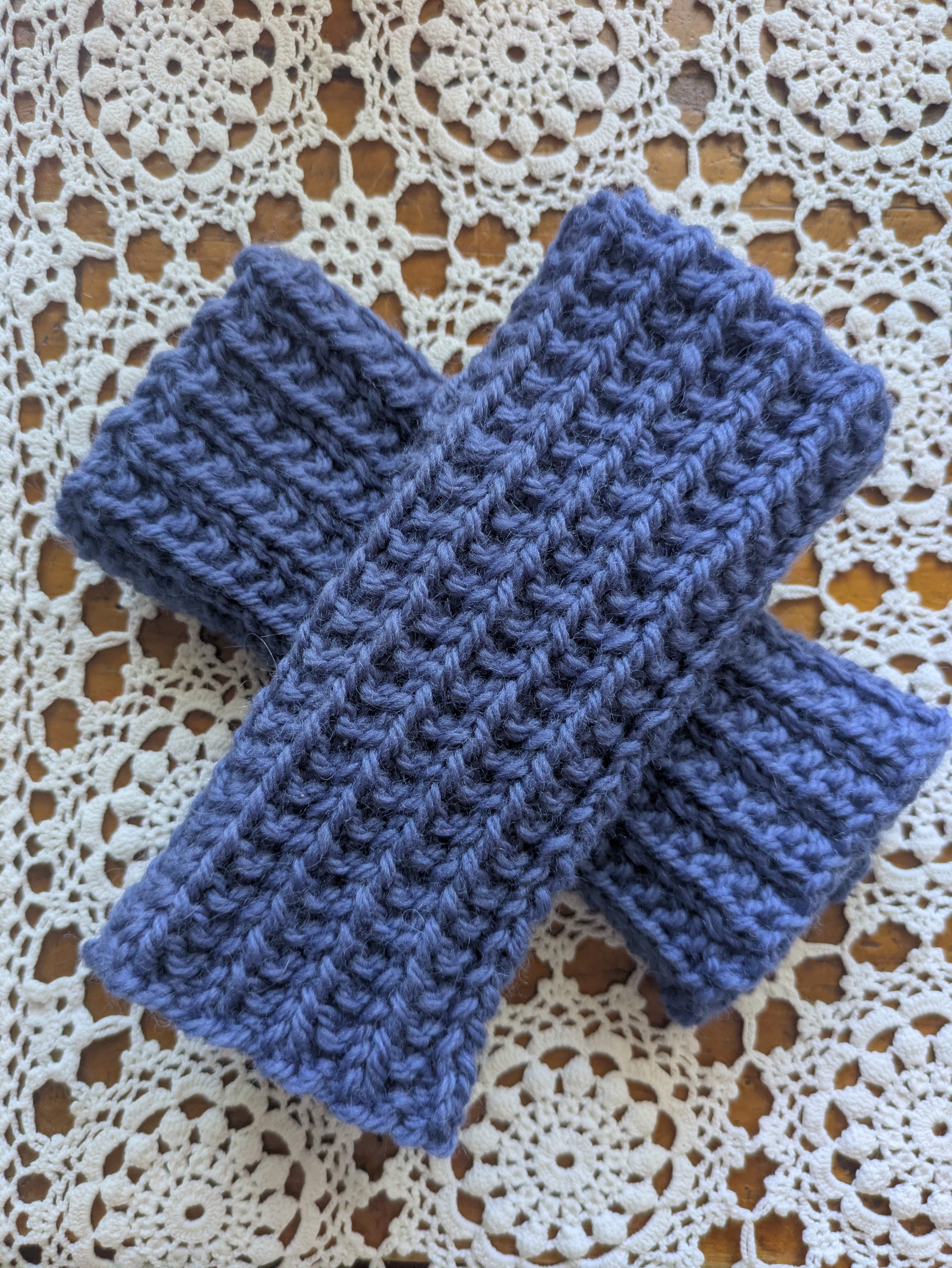 Drover Fingerless Mitts. Handknit Wool Wrist Warmers