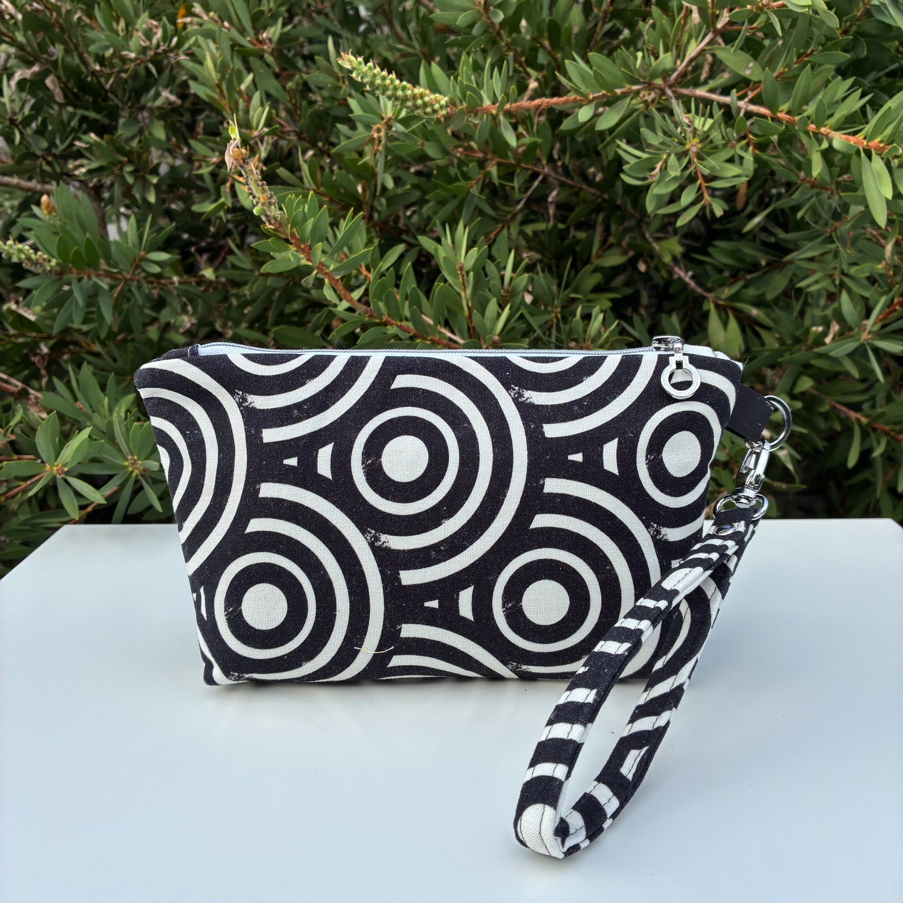 Norfolk Pouch - Black Circles (Averly Designs)  | Ready to ship | FREE Postage