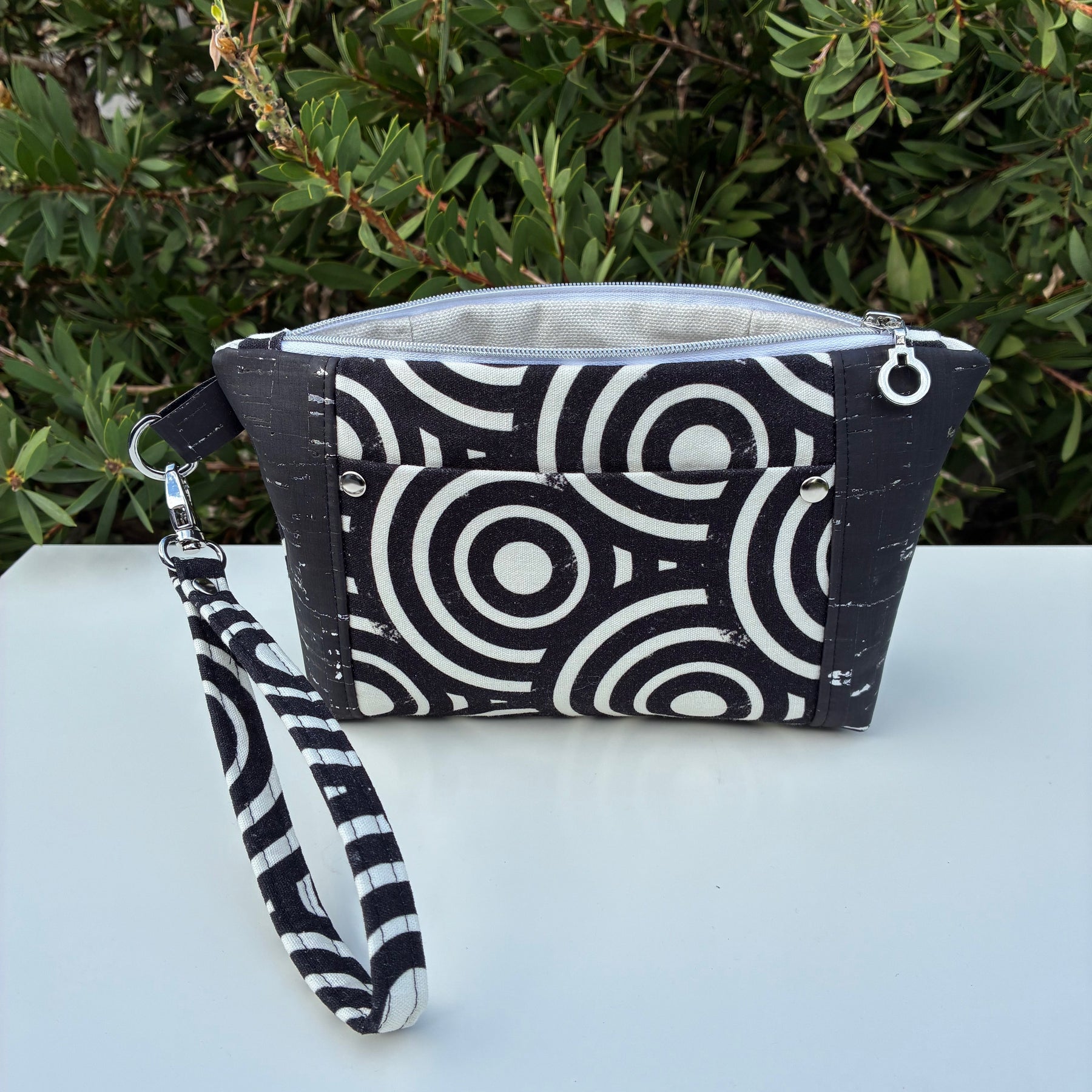 Norfolk Pouch - Black Circles (Averly Designs)  | Ready to ship | FREE Postage
