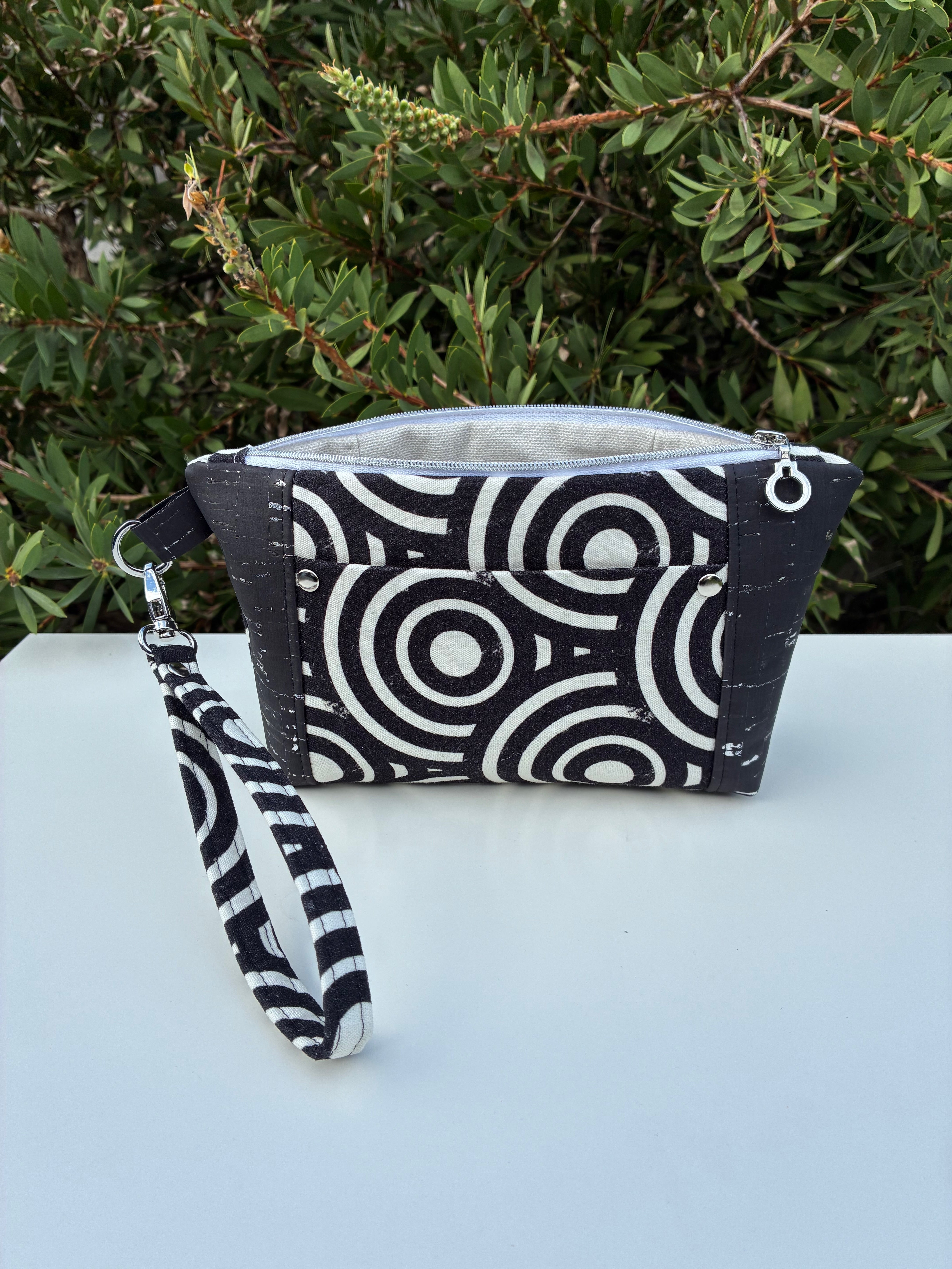 Norfolk Pouch - Black Circles (Averly Designs)  | Ready to ship | FREE Postage