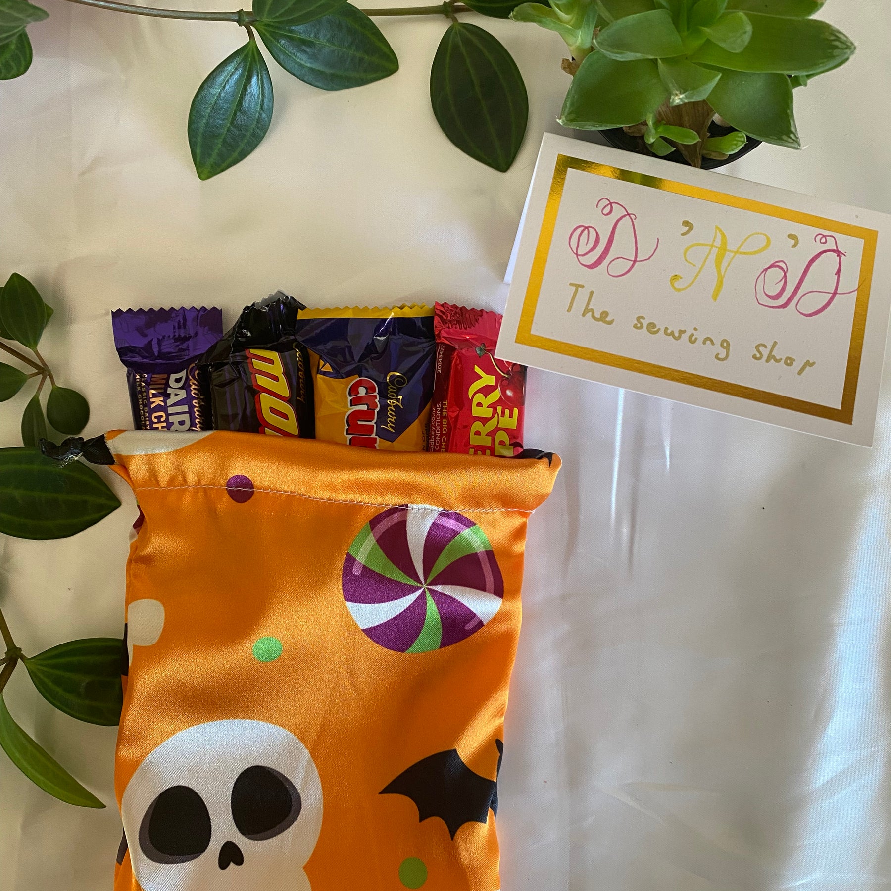 Halloween Goody Bags | Reusable Treat Bags for Kids (Drawstring Closure) | Set of 6