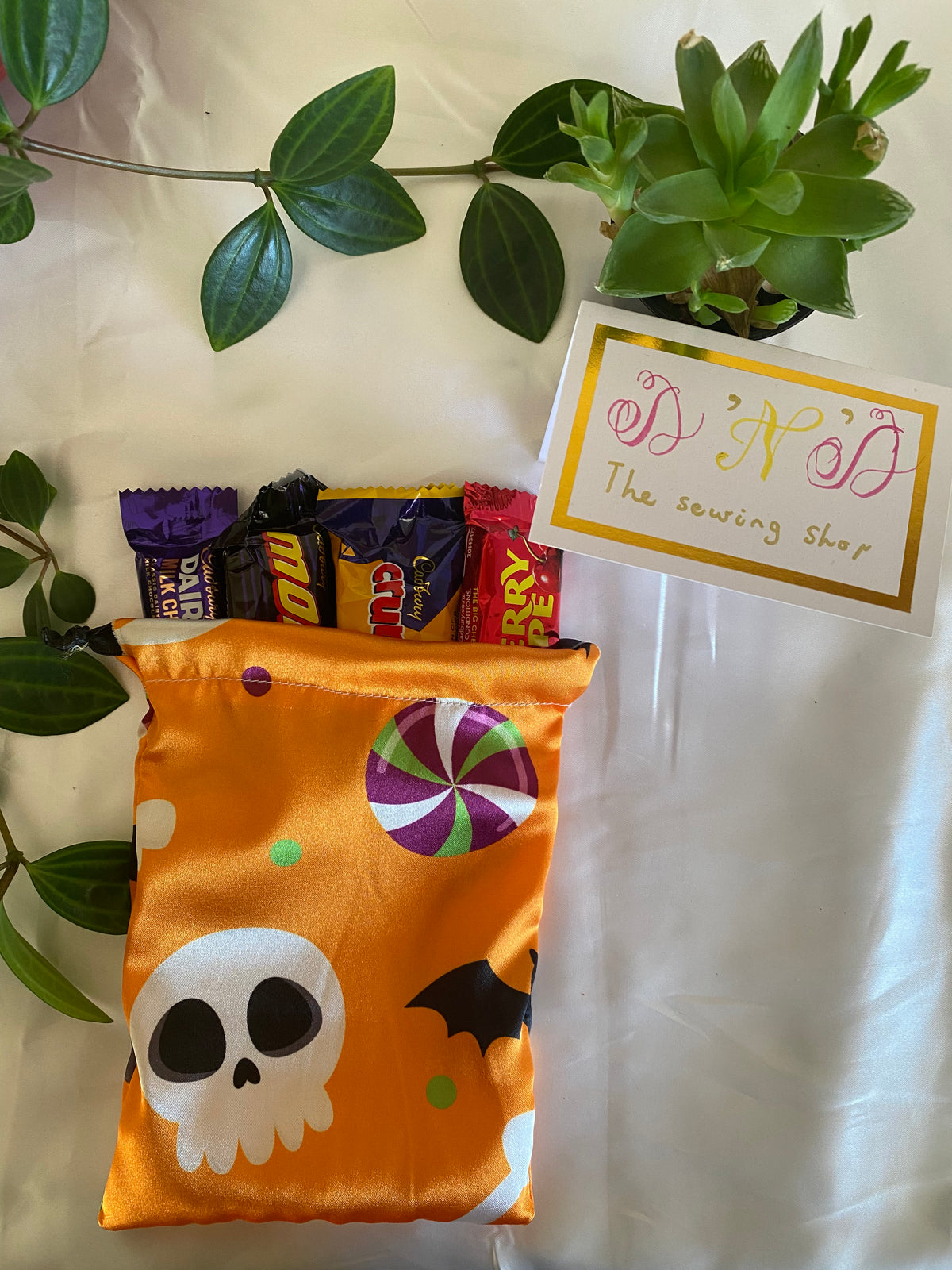 Halloween Goody Bags | Reusable Treat Bags for Kids (Drawstring Closure) | Set of 6