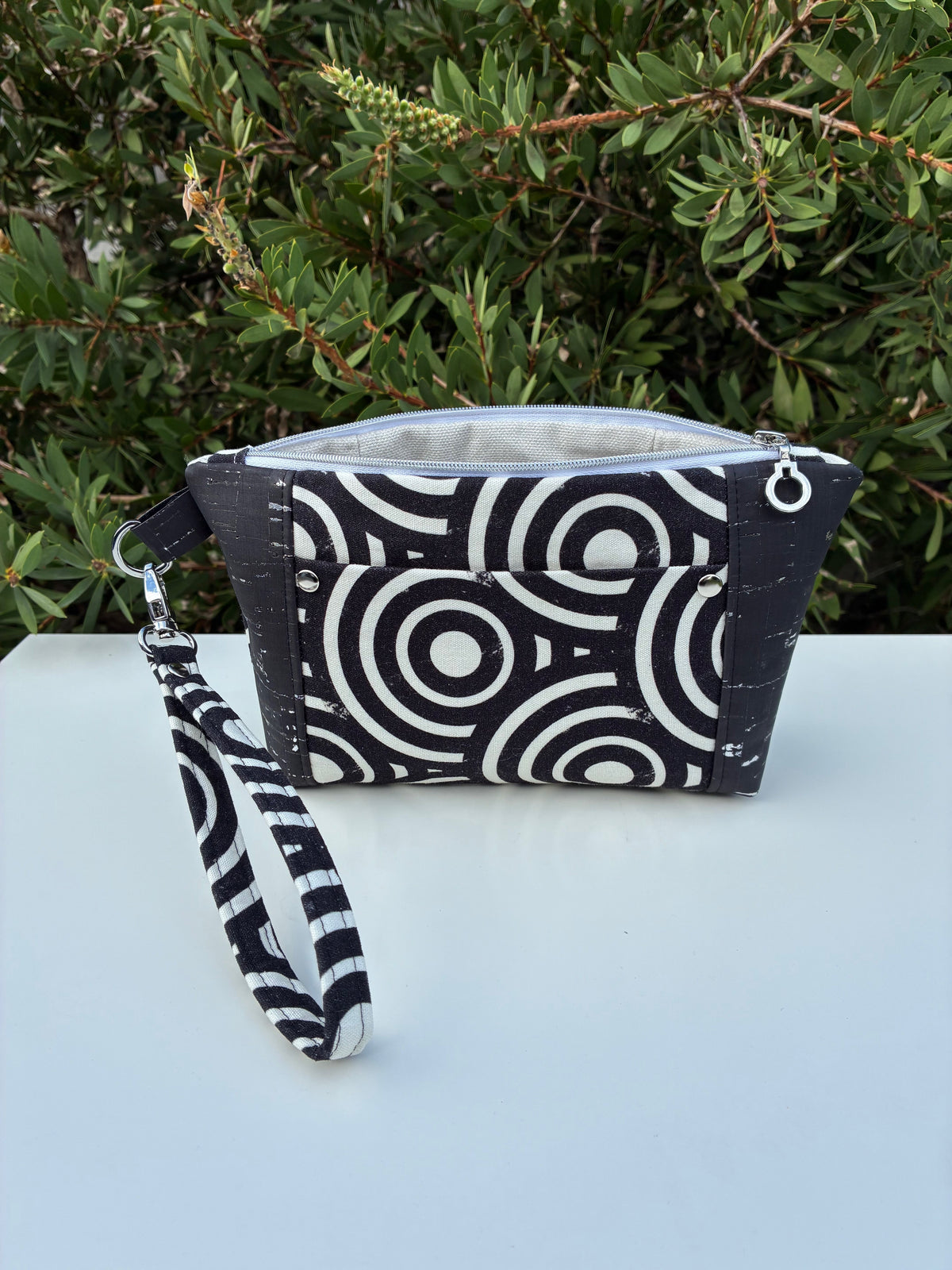 Norfolk Pouch - Black Circles (Averly Designs)  | Ready to ship | FREE Postage