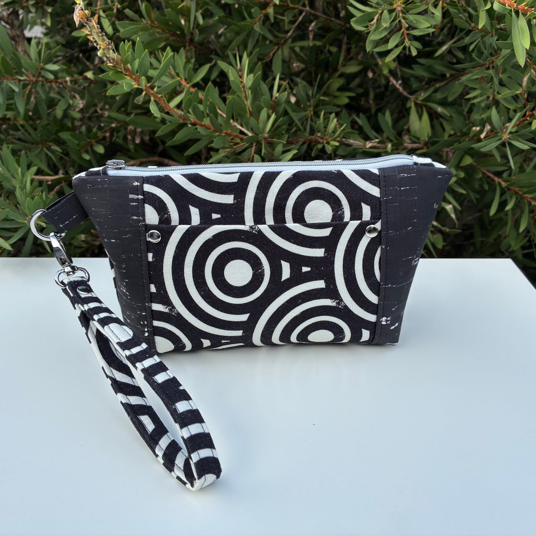 Norfolk Pouch - Black Circles (Averly Designs)  | Ready to ship | FREE Postage