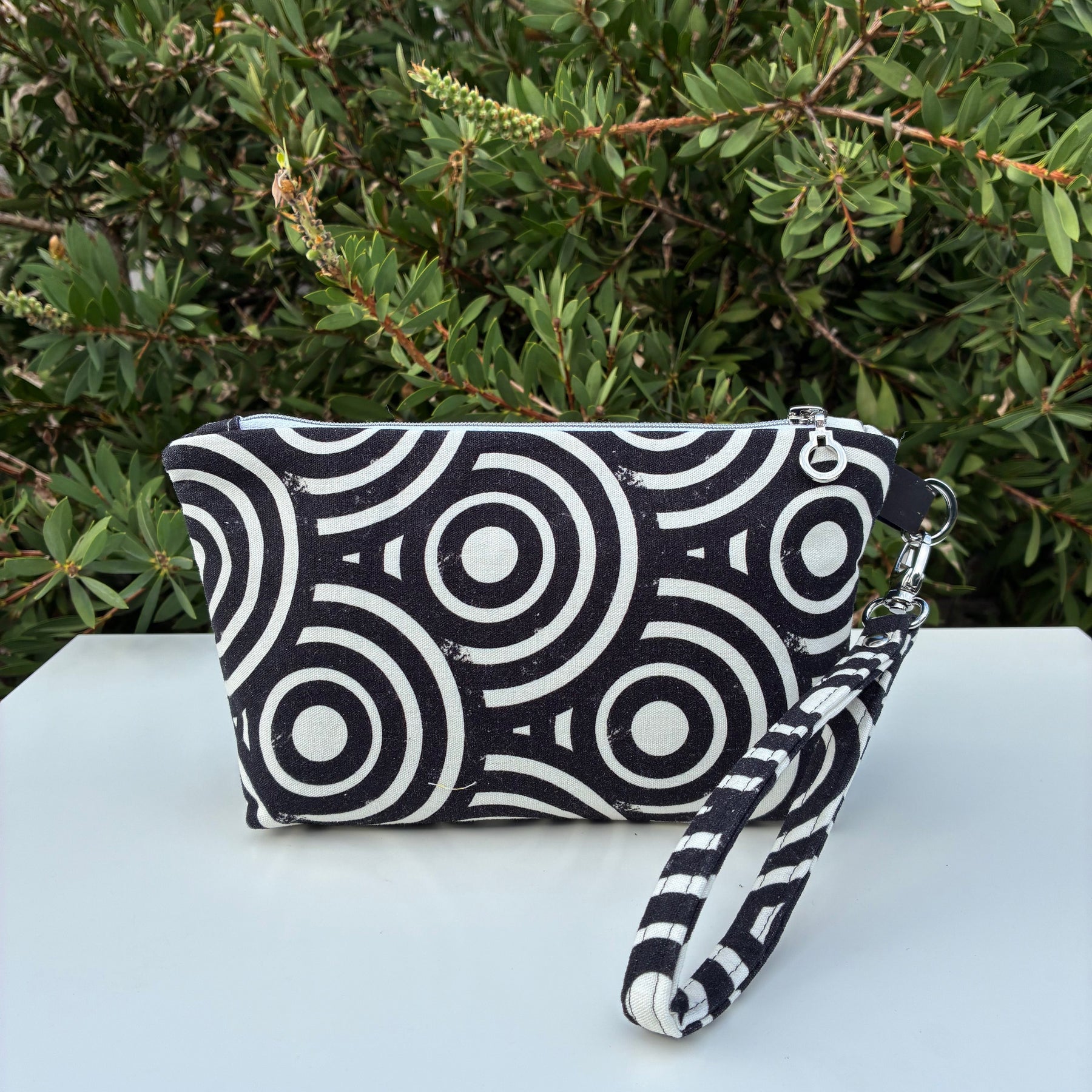 Norfolk Pouch - Black Circles (Averly Designs)  | Ready to ship | FREE Postage