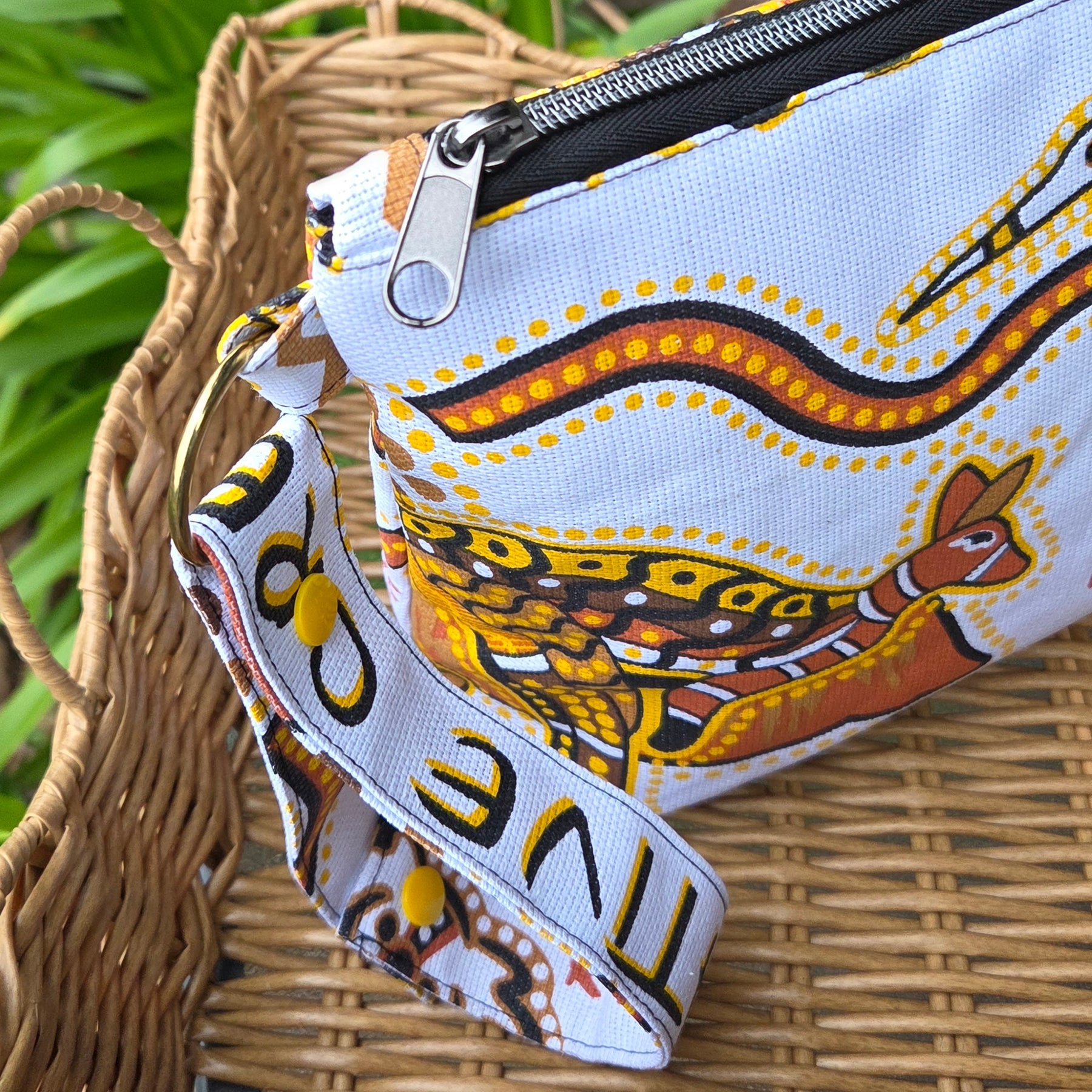 Jumbo Pouch from Upcycled Souvenir Tea Towels