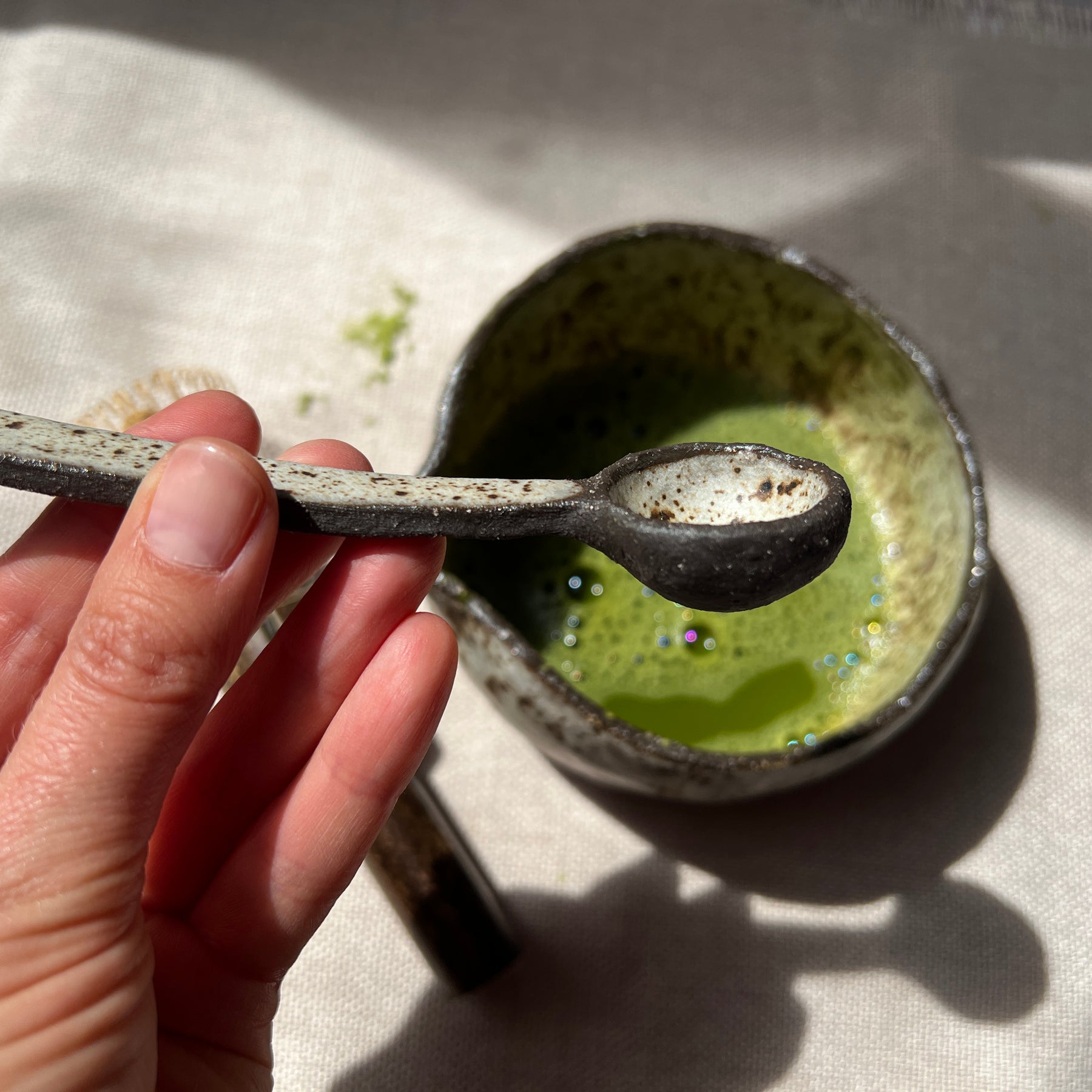 Handmade Matcha Bowl, Matcha Set – Winter Woods Collection, Ceramic Chawan with Spoon & Bamboo Whisk
