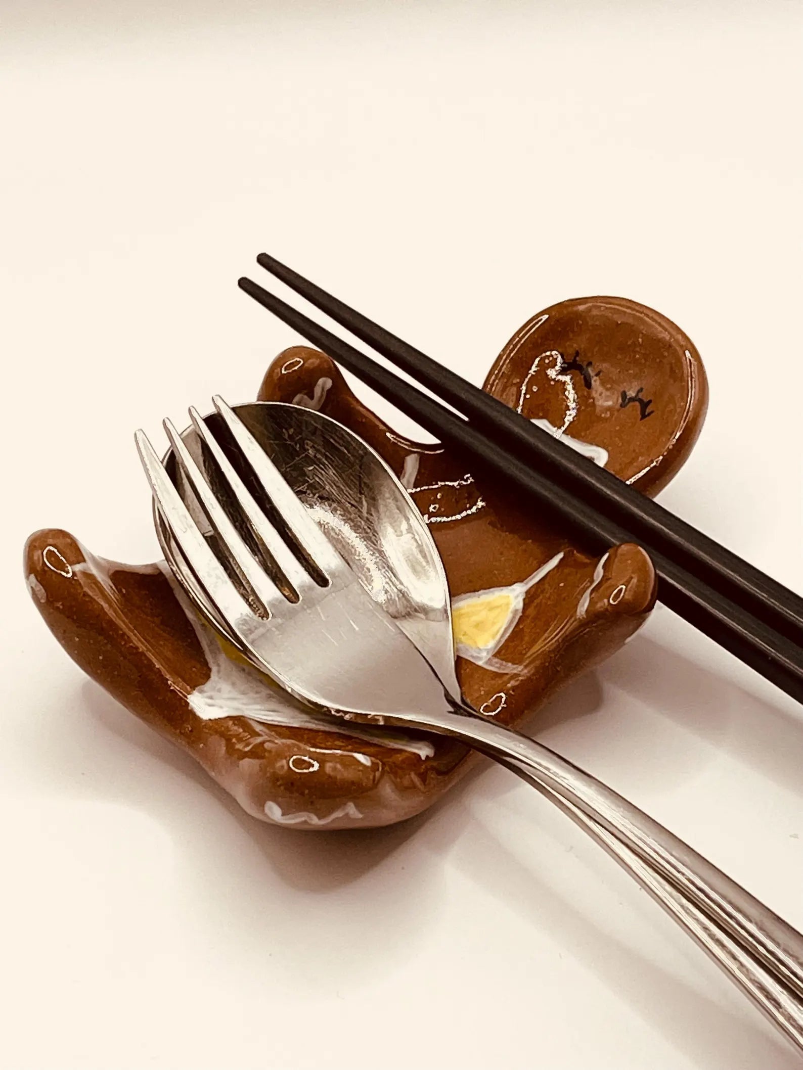 Handmade Gingerbread Man spoon/brush rest or small dish