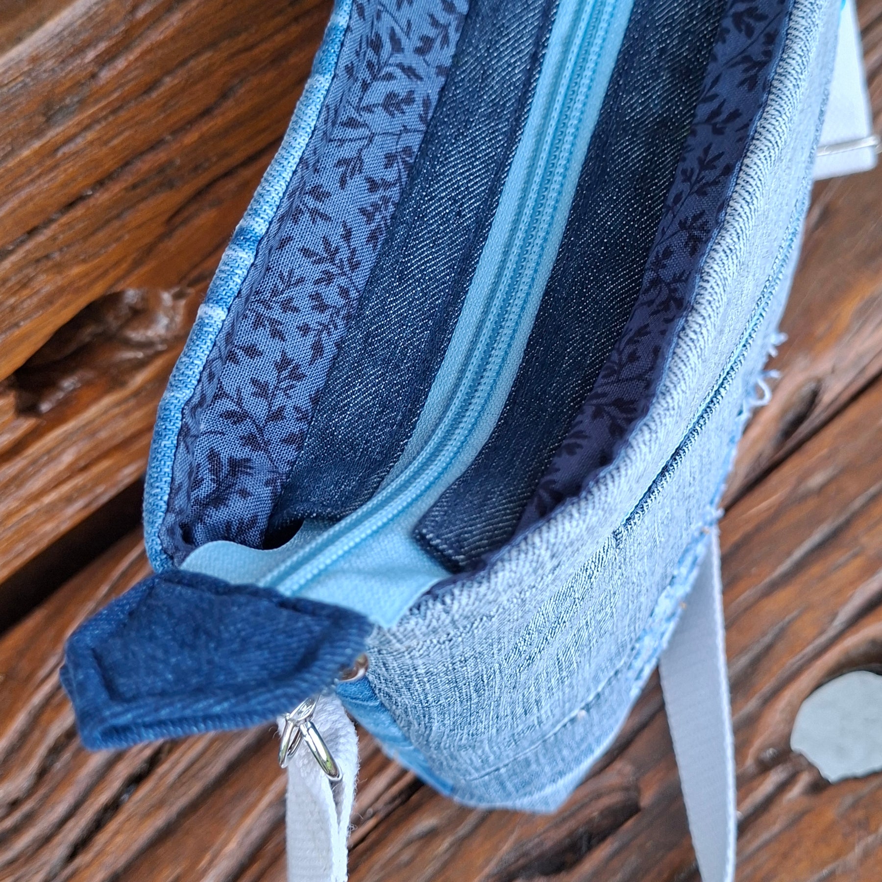 Super Faded Gender Neutral Crossbody Bag with Hem Detail