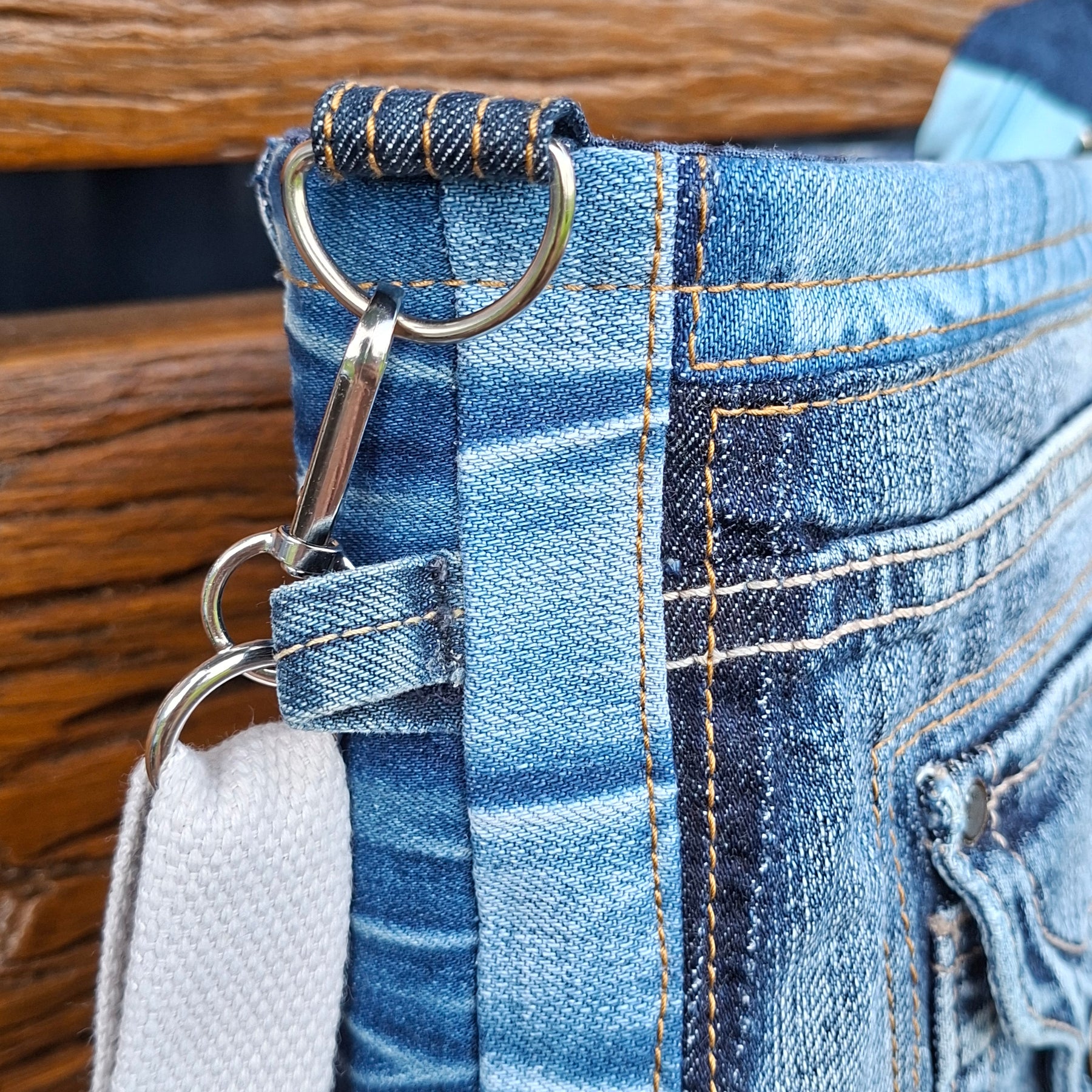 Super Faded Gender Neutral Crossbody Bag with Hem Detail