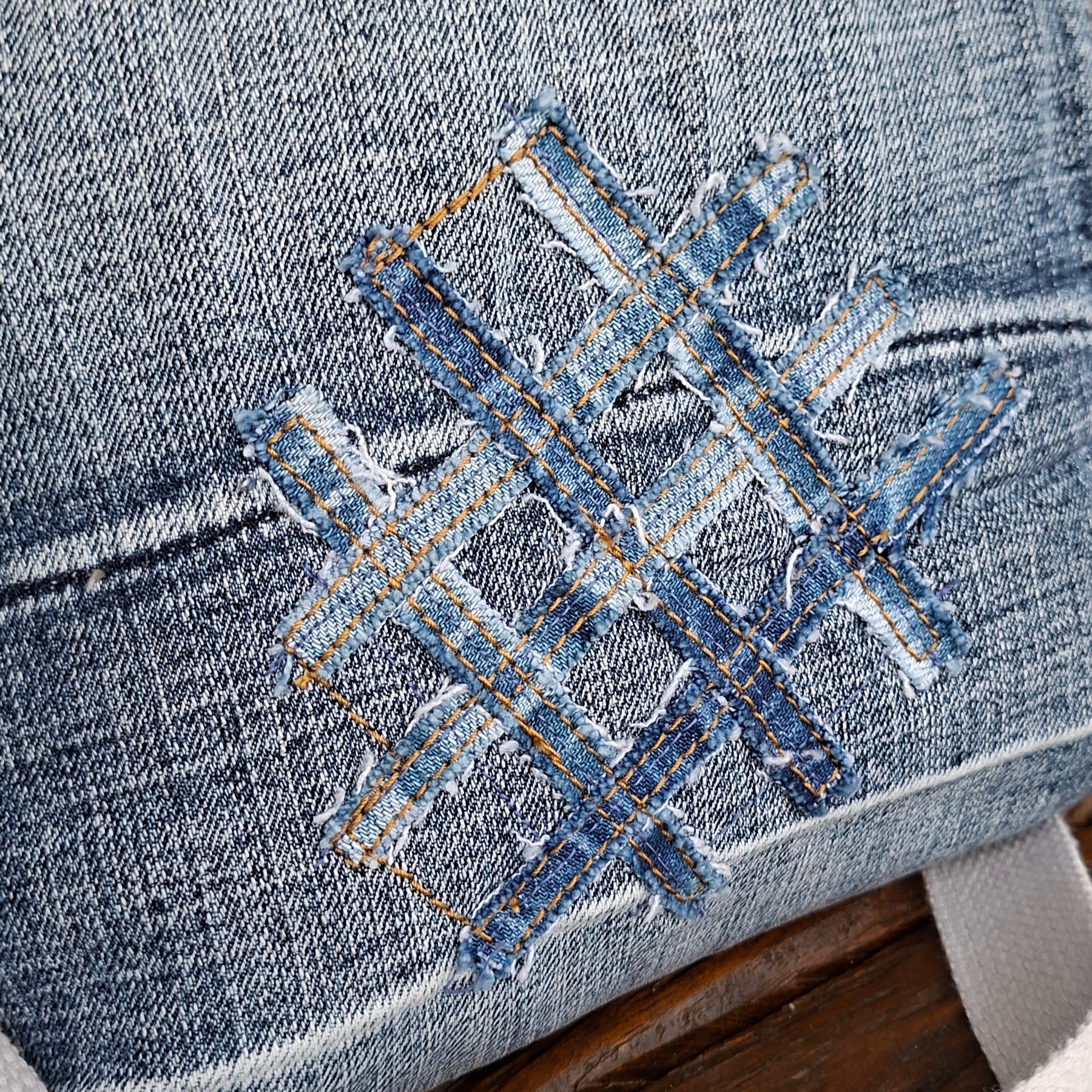 Super Faded Gender Neutral Crossbody Bag with Hem Detail
