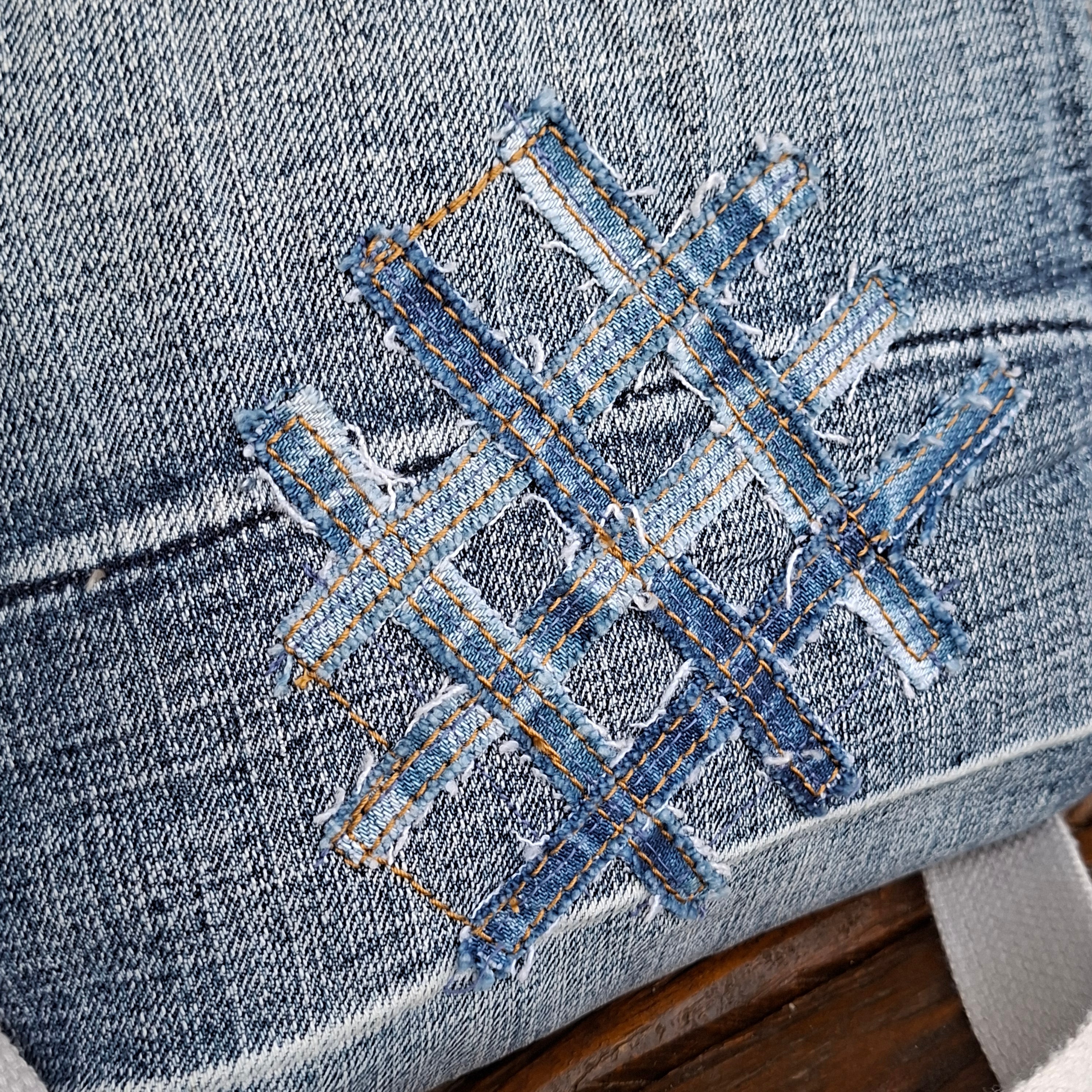Super Faded Gender Neutral Crossbody Bag with Hem Detail