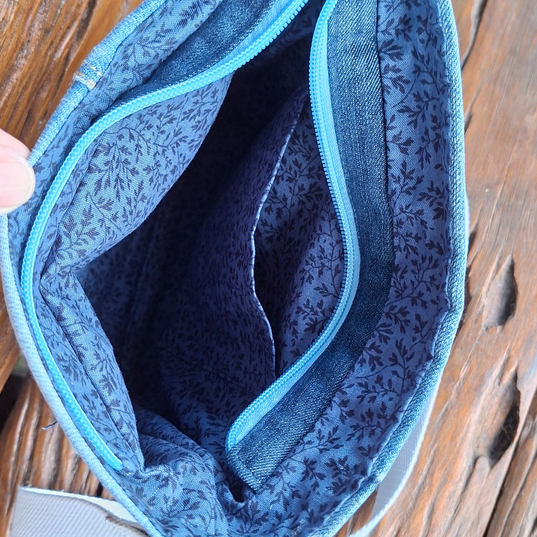 Super Faded Gender Neutral Crossbody Bag with Hem Detail