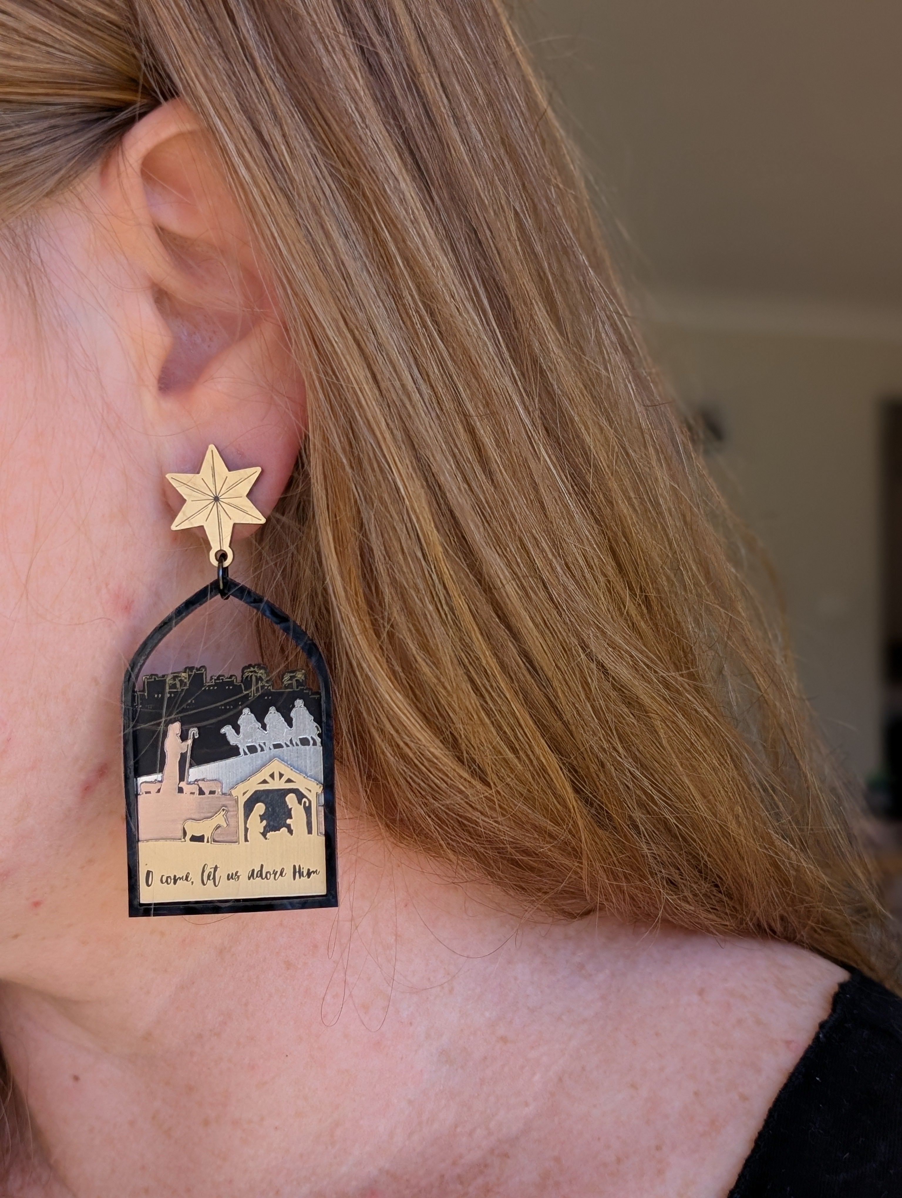 Pre-order: O Come let us adore Him Dangles