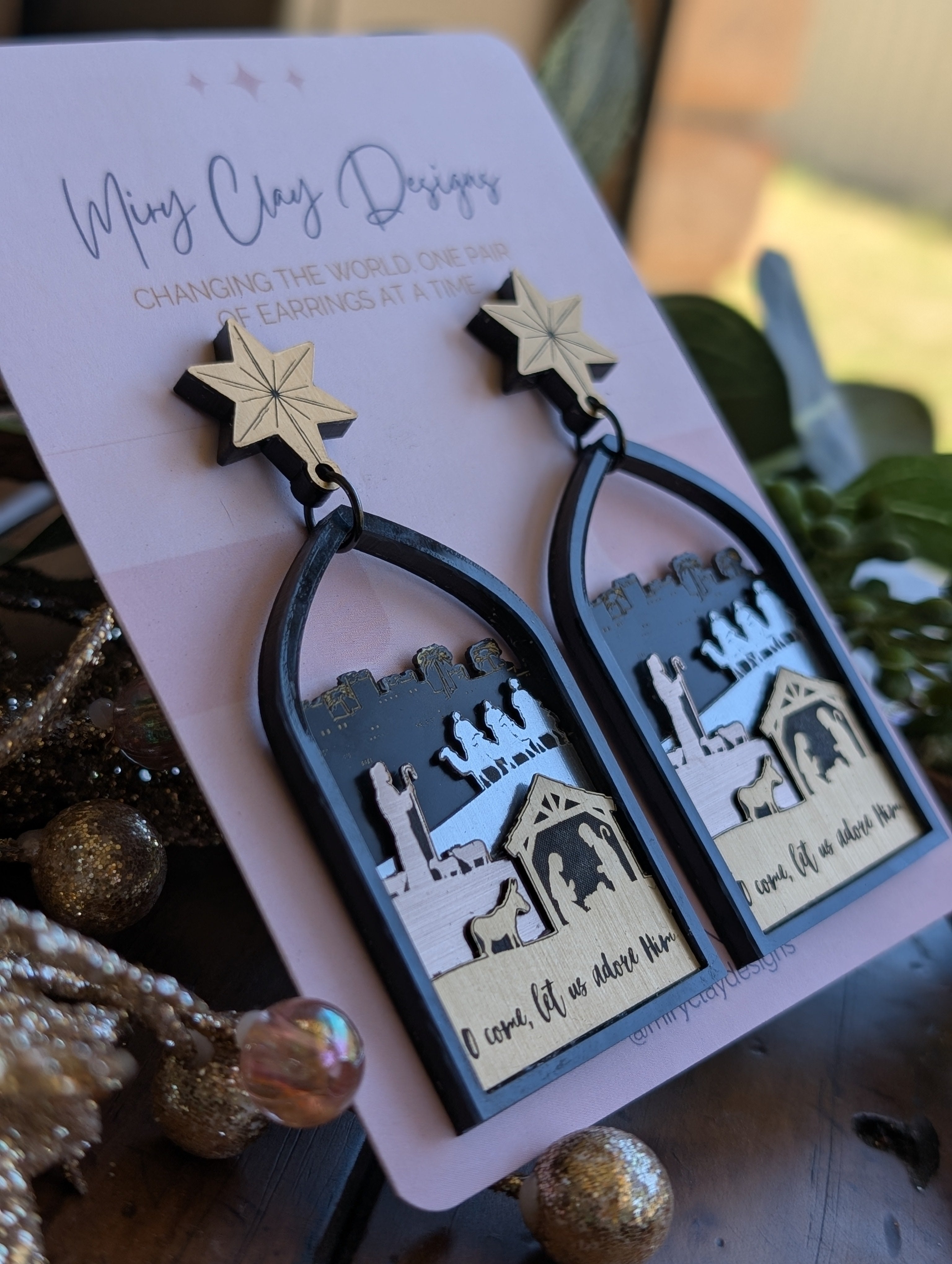 Pre-order: O Come let us adore Him Dangles