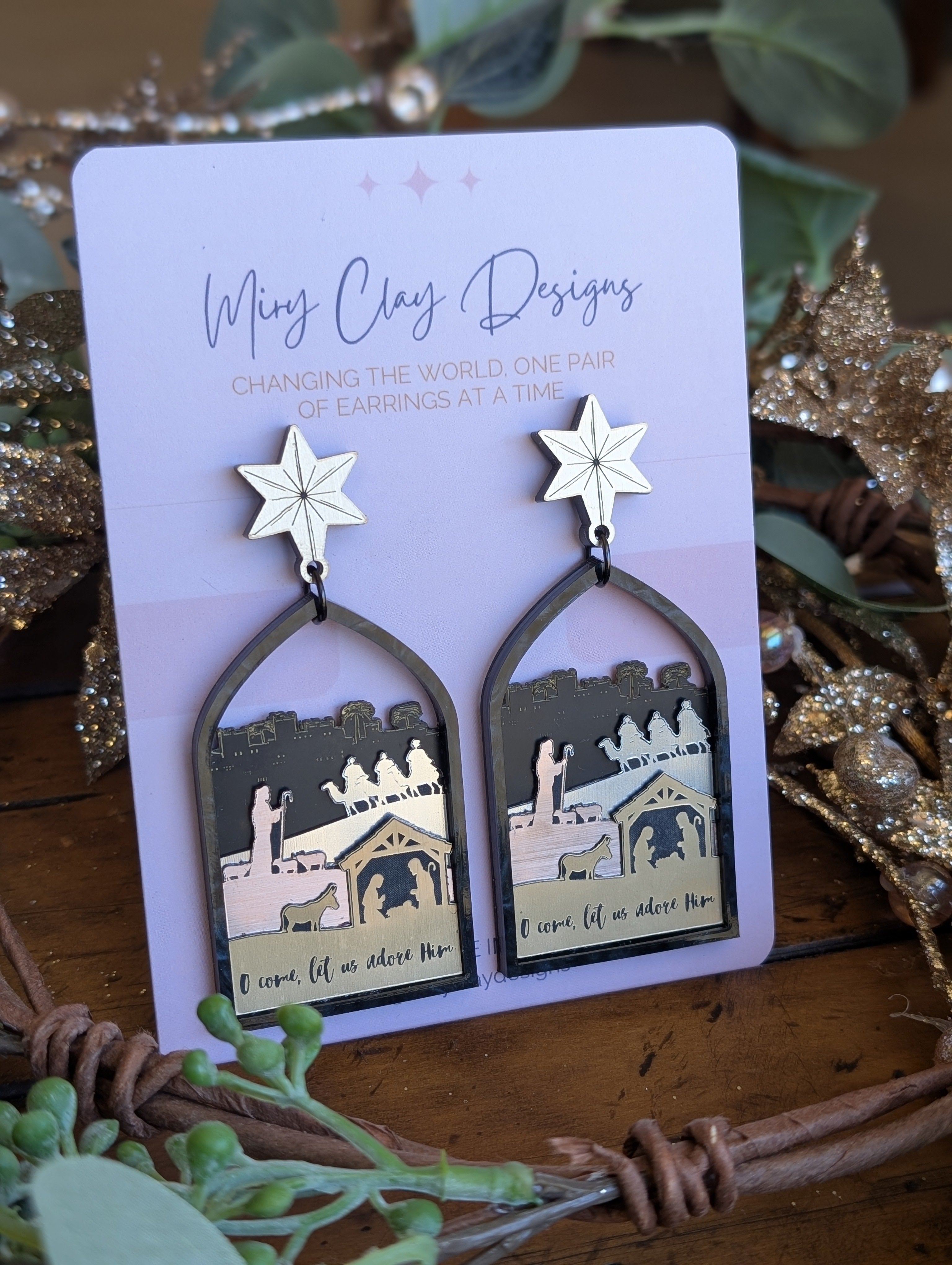 Pre-order: O Come let us adore Him Dangles