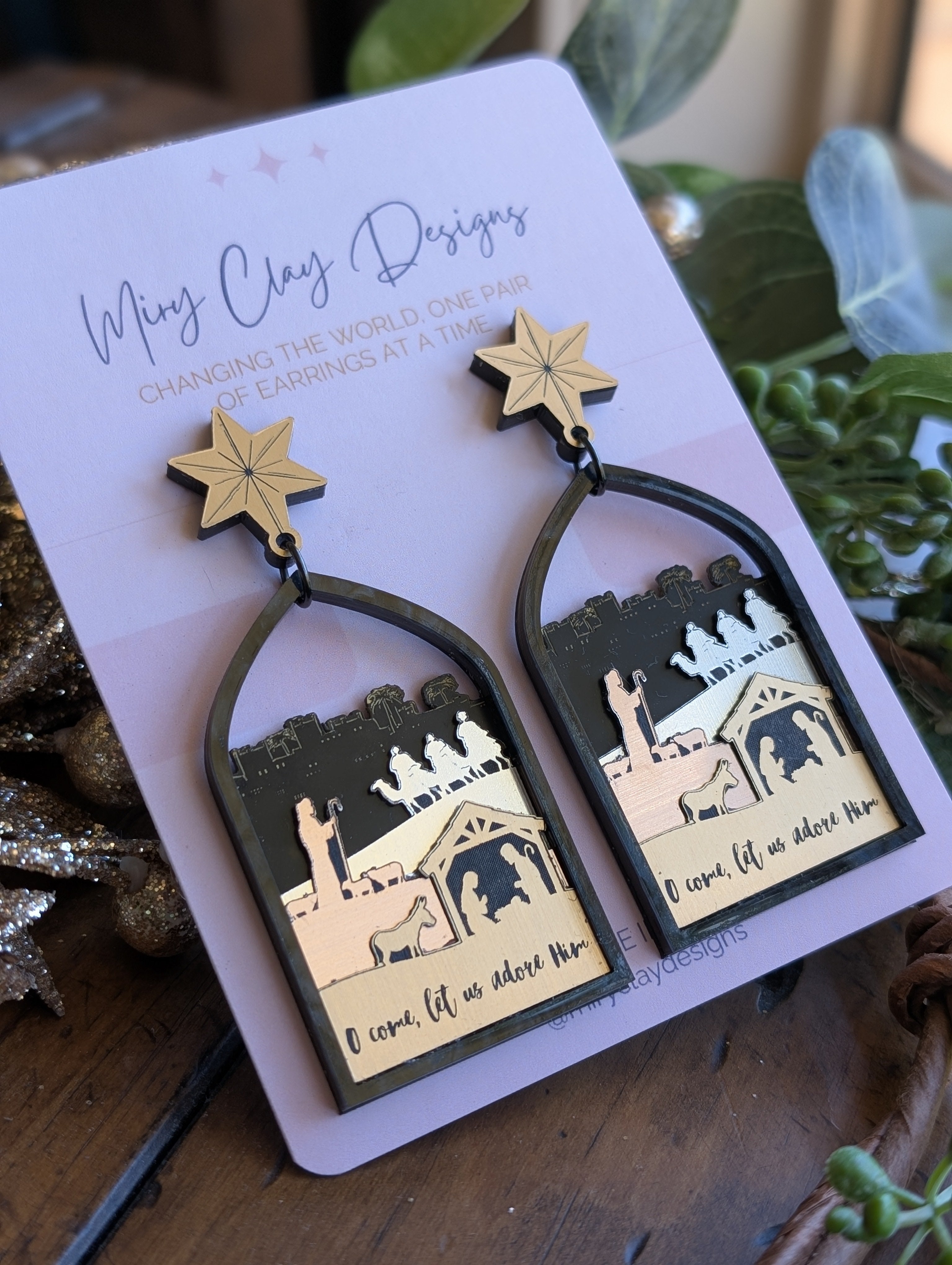 Pre-order: O Come let us adore Him Dangles