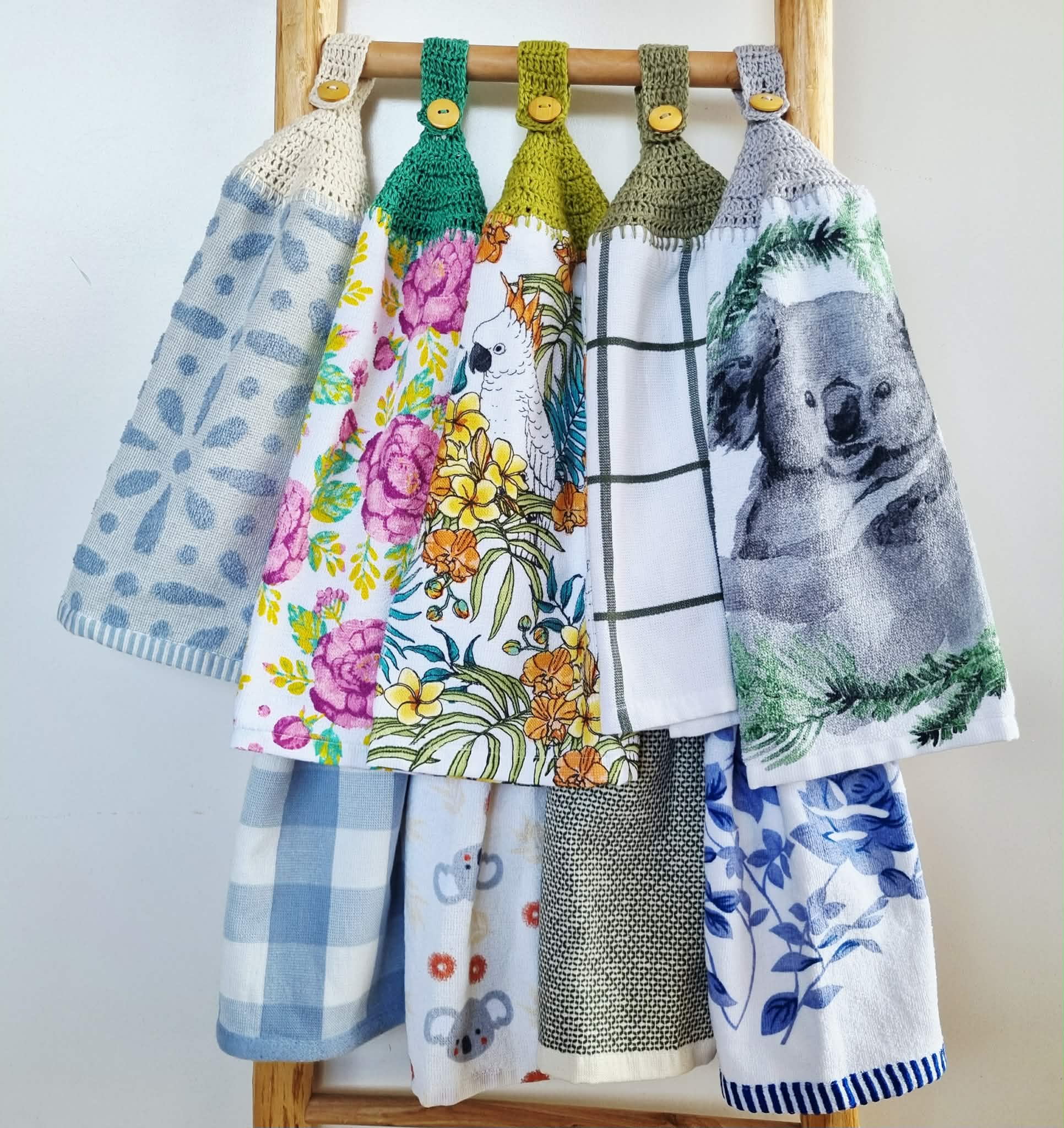 Kitchen Hand Towel | Hanging | Cotton | SINGLE LAYER | 9 Styles - 10-18