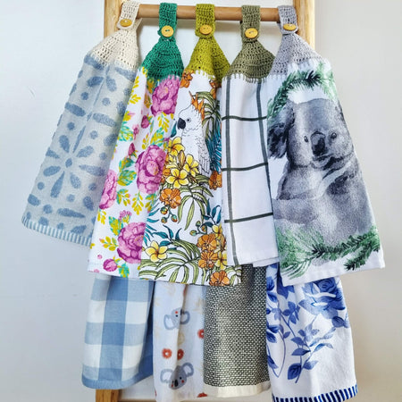 Kitchen Hand Towel | Hanging | Cotton | SINGLE LAYER | 9 Styles - 10-18