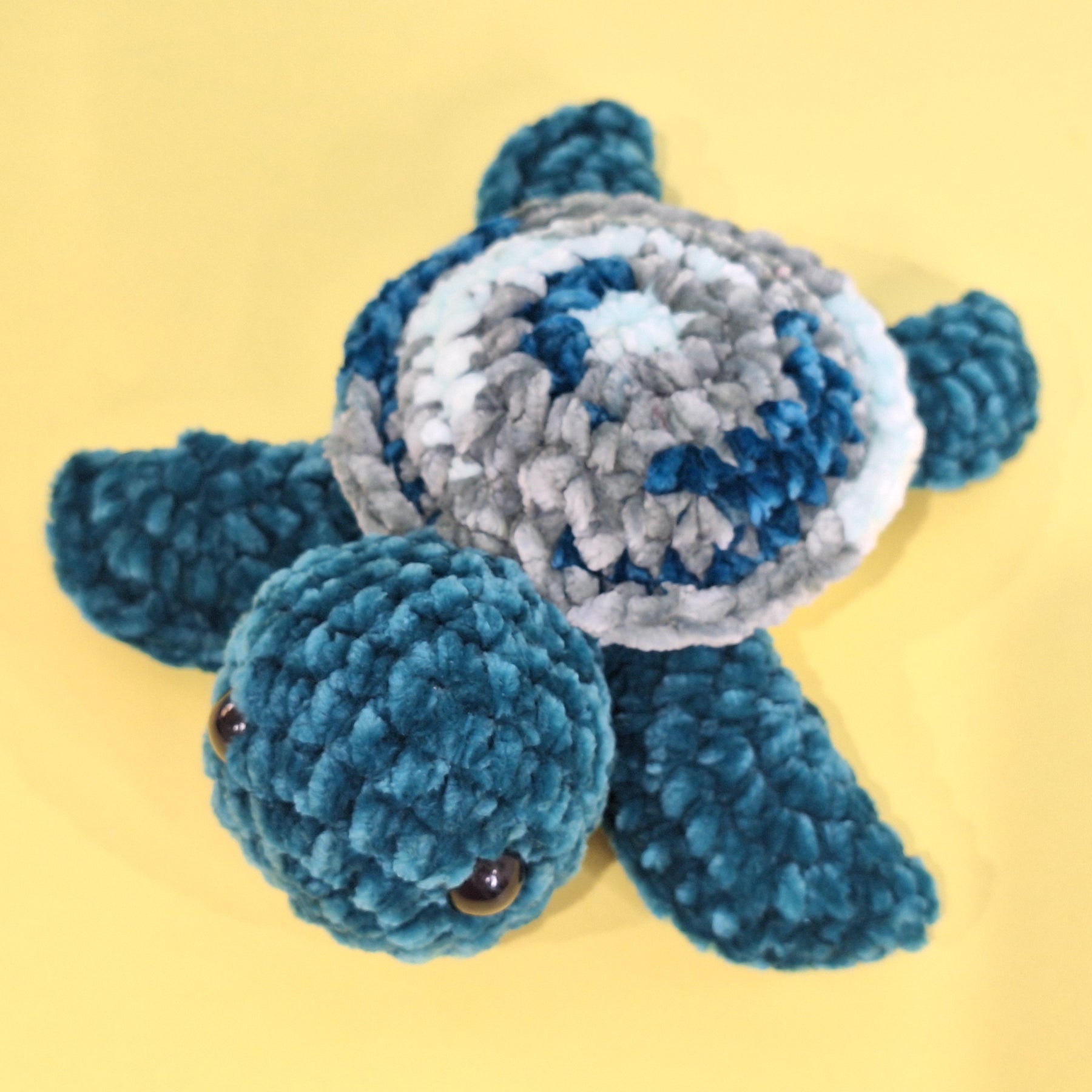 Hand made crocheted velvet Sea Turtle