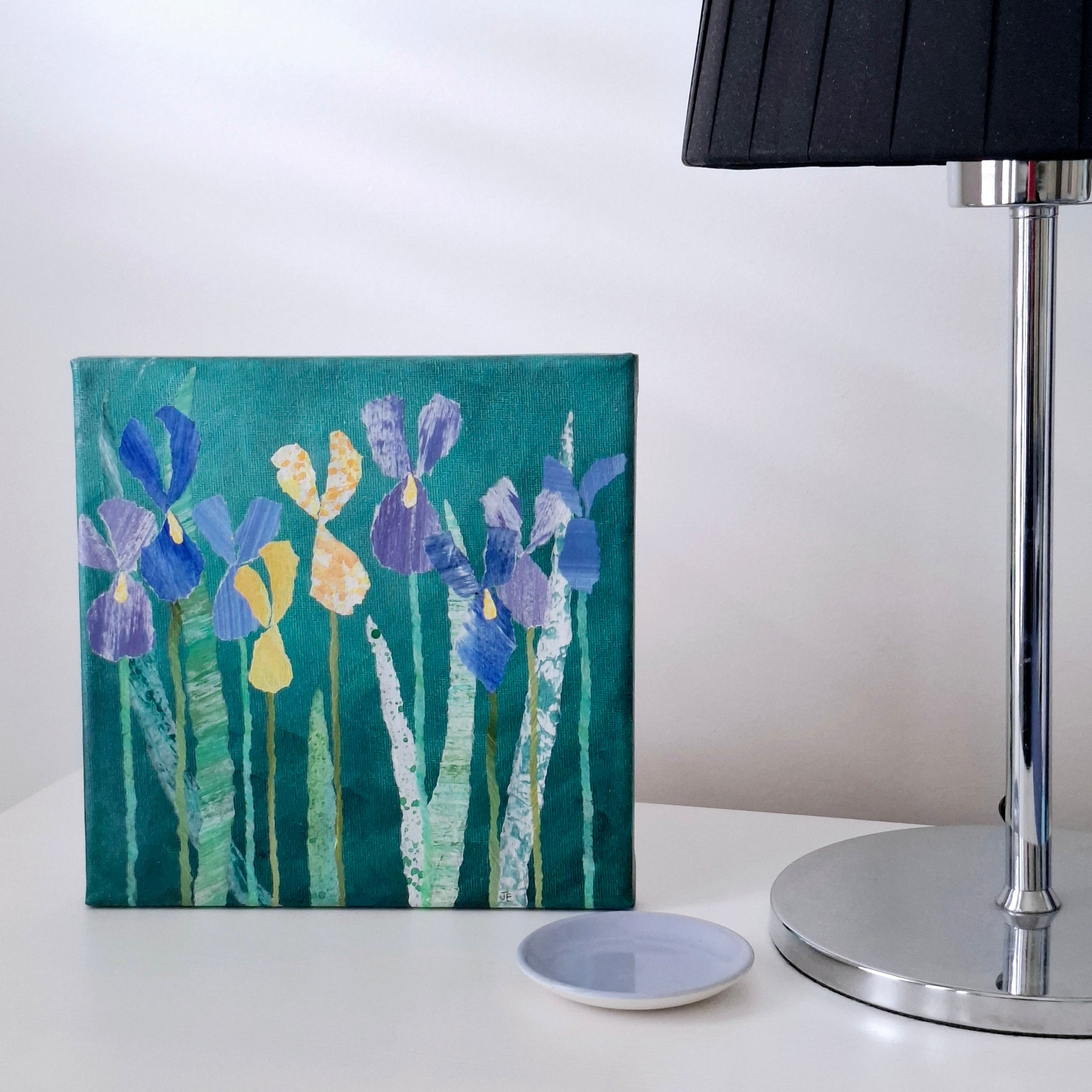ORIGINAL ARTWORK - Wild Irises - 20cm x 20cm
