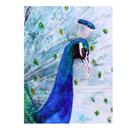 Mini Me #211 Peacock Original Watercolour Painting