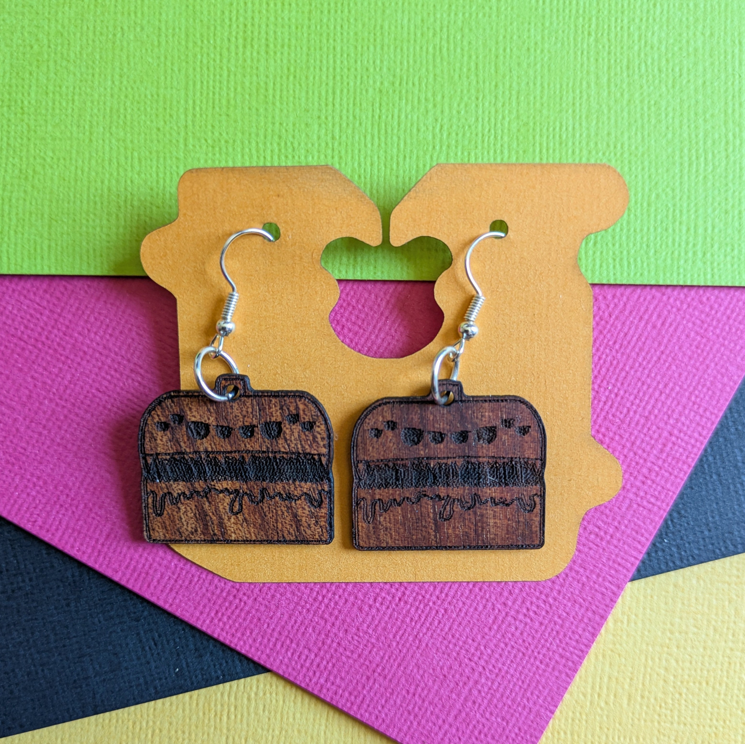 Whimsical Tasmanian Timber Earrings