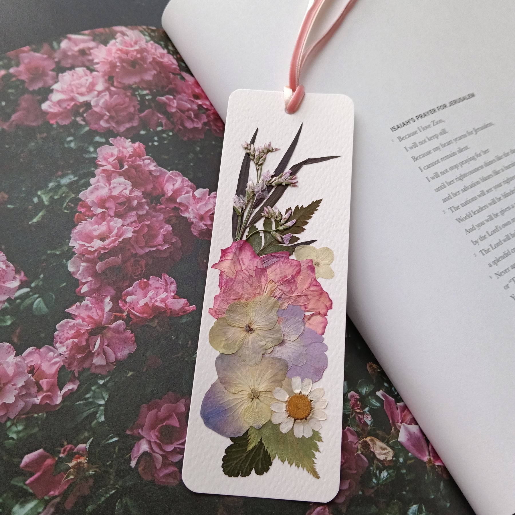 Pressed Flower Bookmark | Valentine Edition