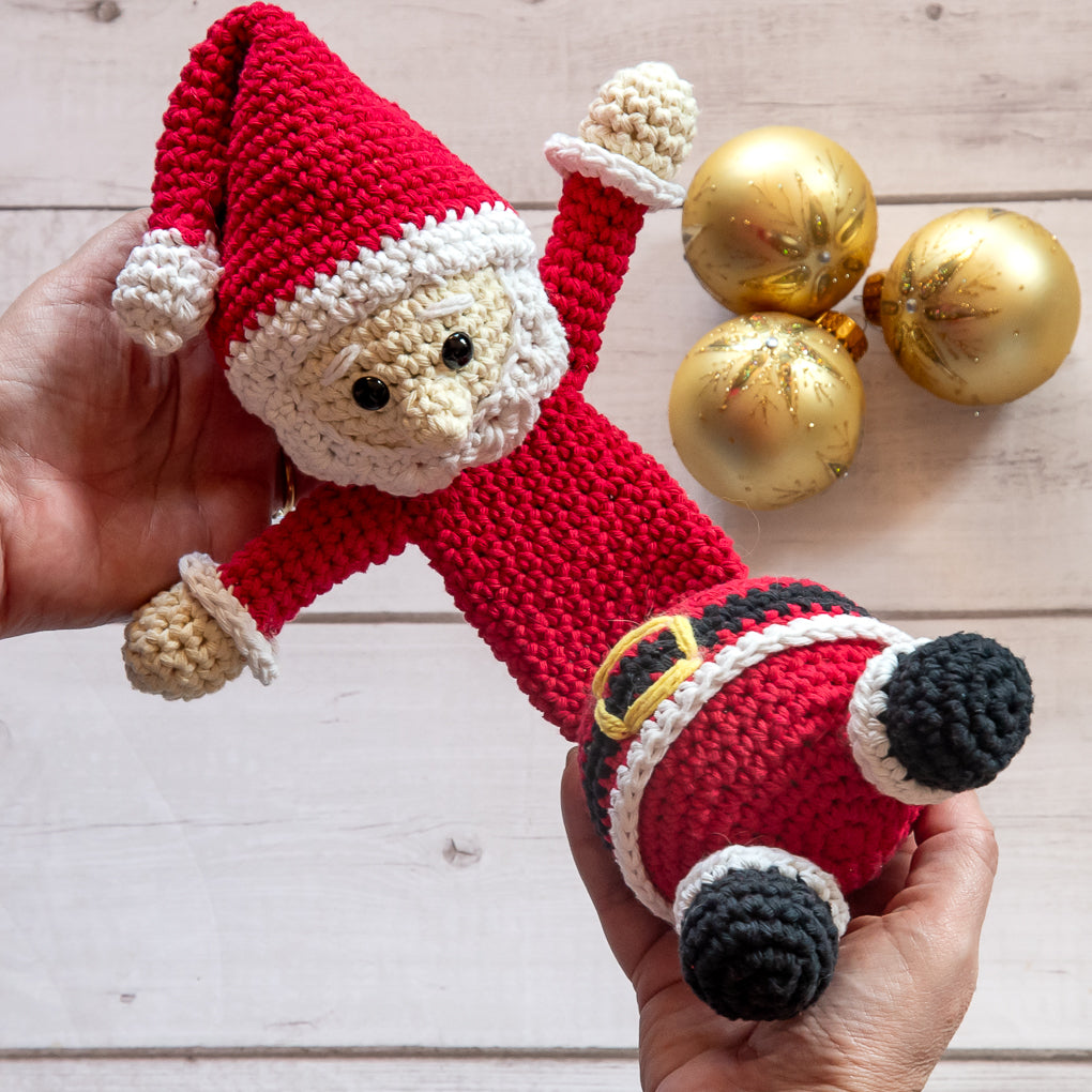 Christmas Santa Doorstop / Decoration - Novelty - Crocheted