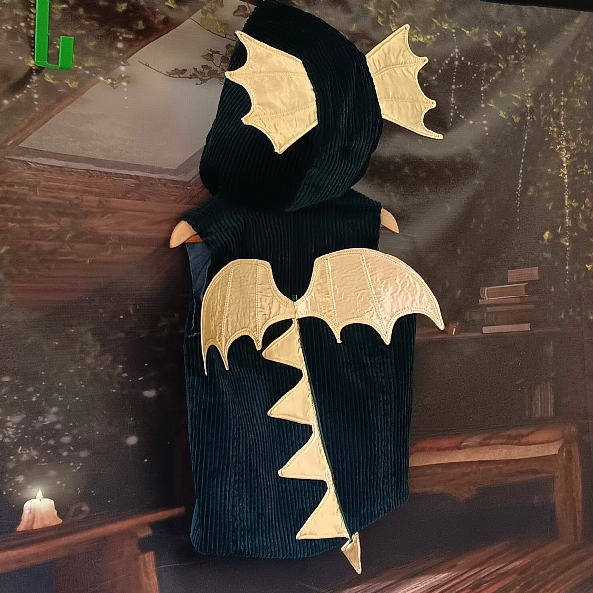 Kids Dragon Hooded Vest - size 4-5