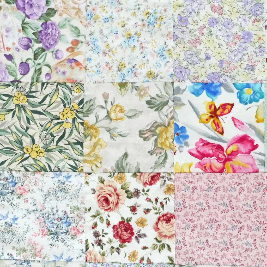 Knee rug with chenille backing. Pretty florals. Hand made. 50% discount