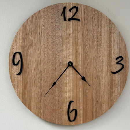 Field – Handmade Tasmanian Oak Wall Clock | Minimalist Design, Silent Movement | 30cm or 40cm