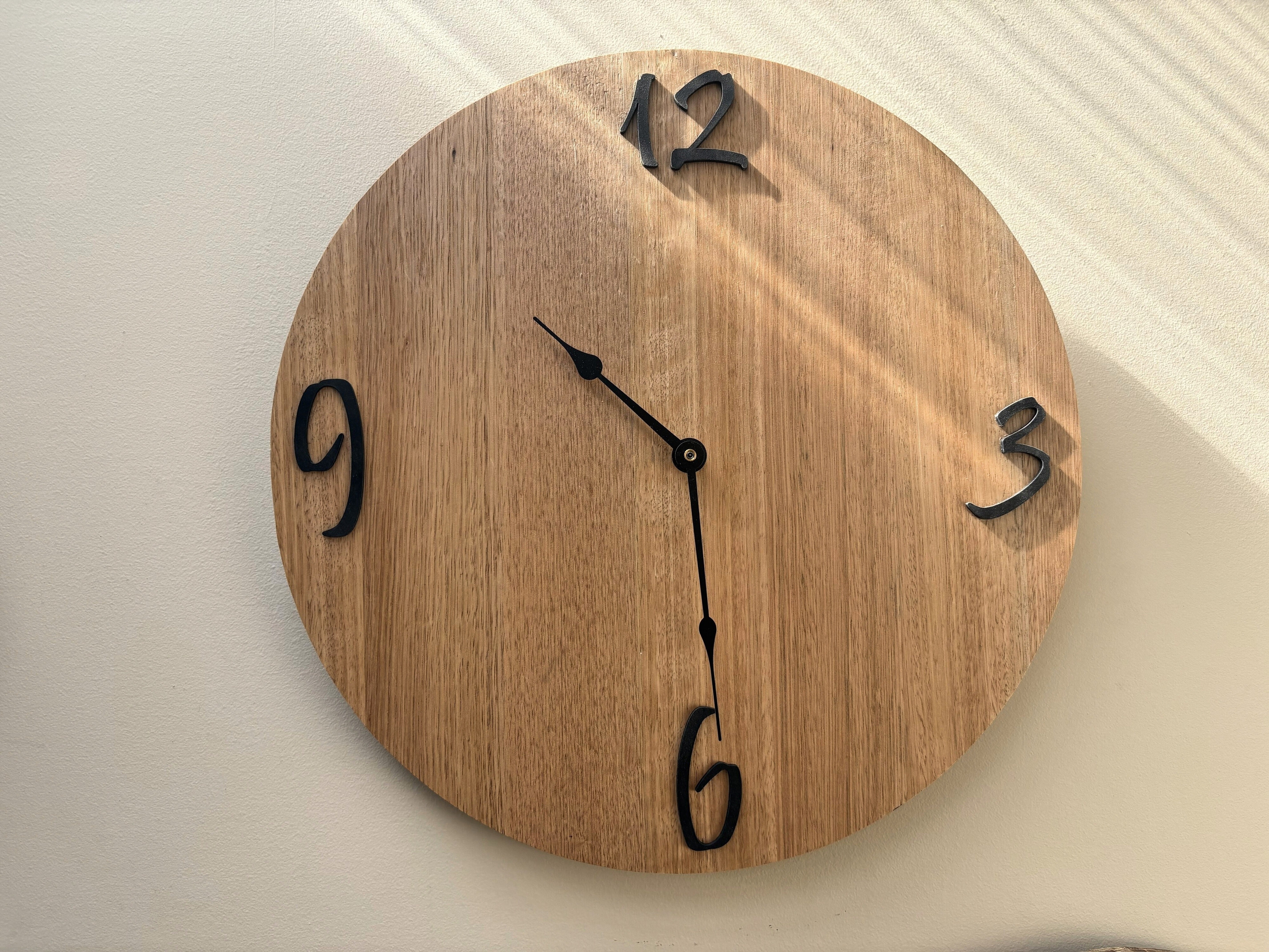 Field – Handmade Tasmanian Oak Wall Clock | Minimalist Design, Silent Movement | 30cm or 40cm