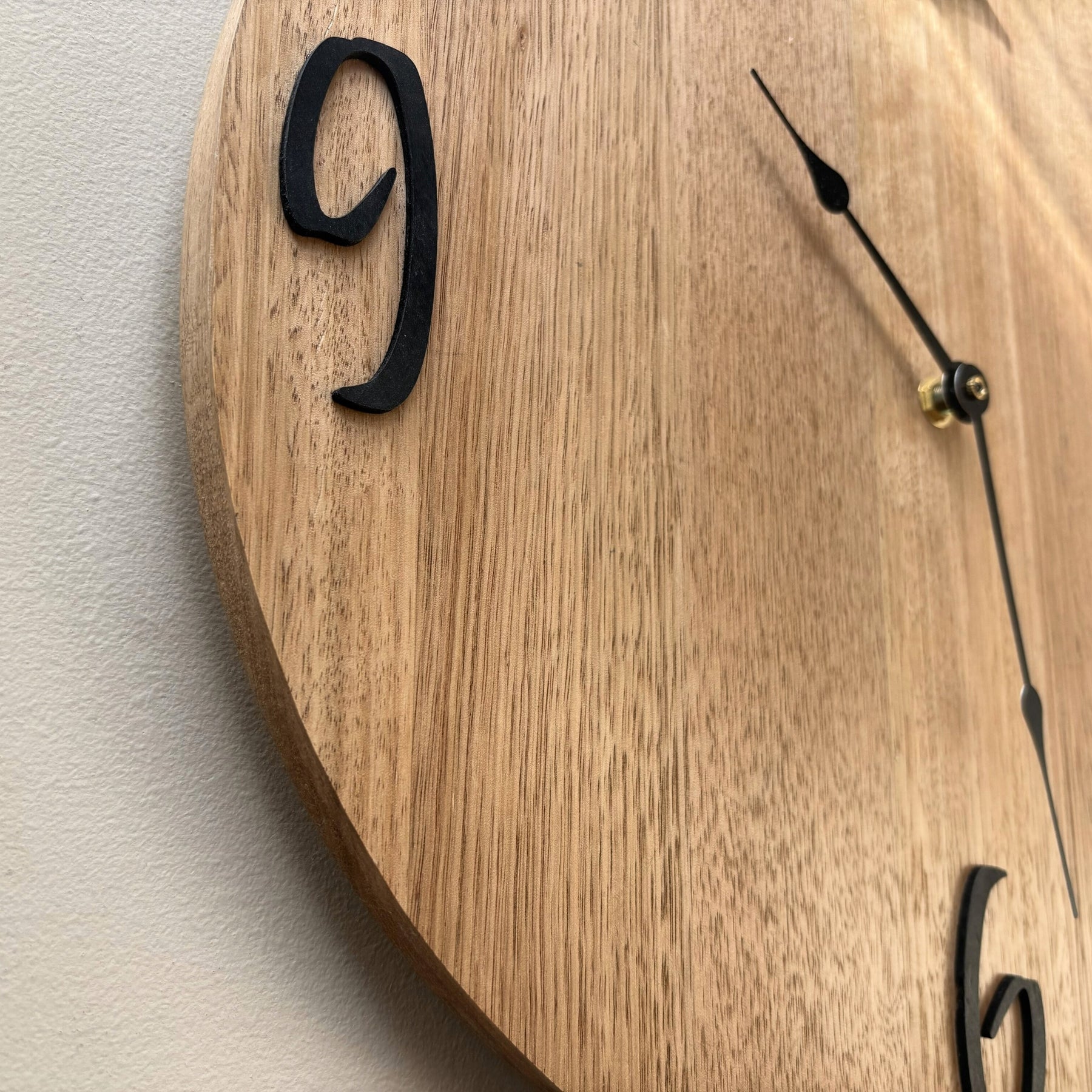 Field – Handmade Tasmanian Oak Wall Clock | Minimalist Design, Silent Movement | 30cm or 40cm