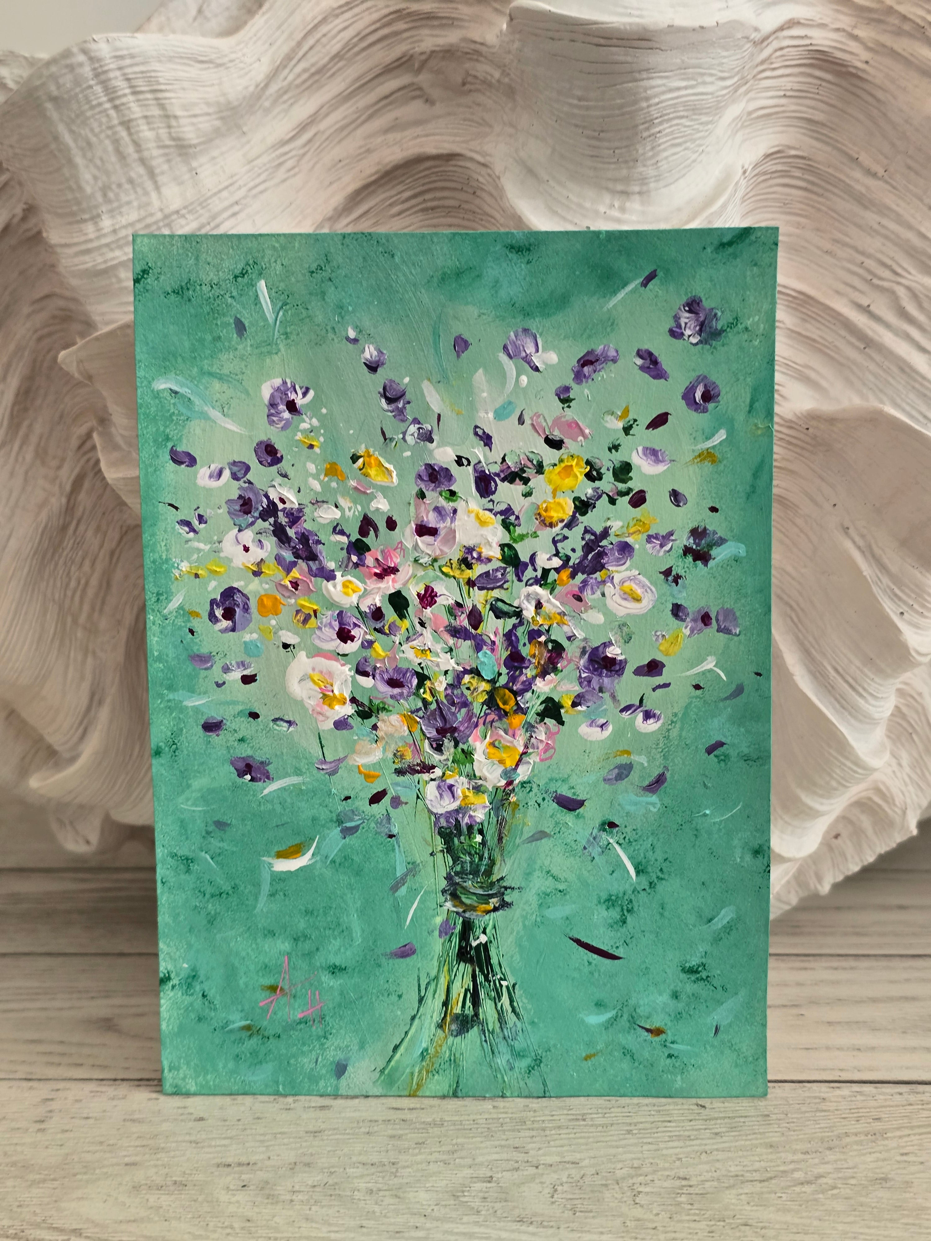 'Heart Bouquet' - Framed Artwork